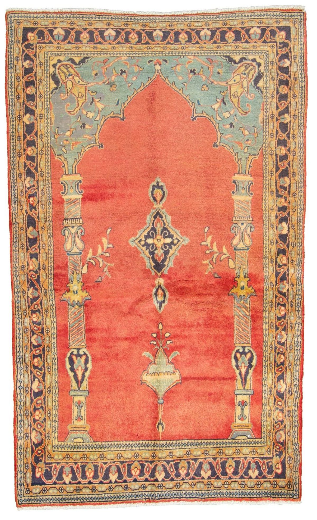 Hand-knotted Mahal  Wool Rug 3'3" x 5'5" Size: 3'3" x 5'5"  