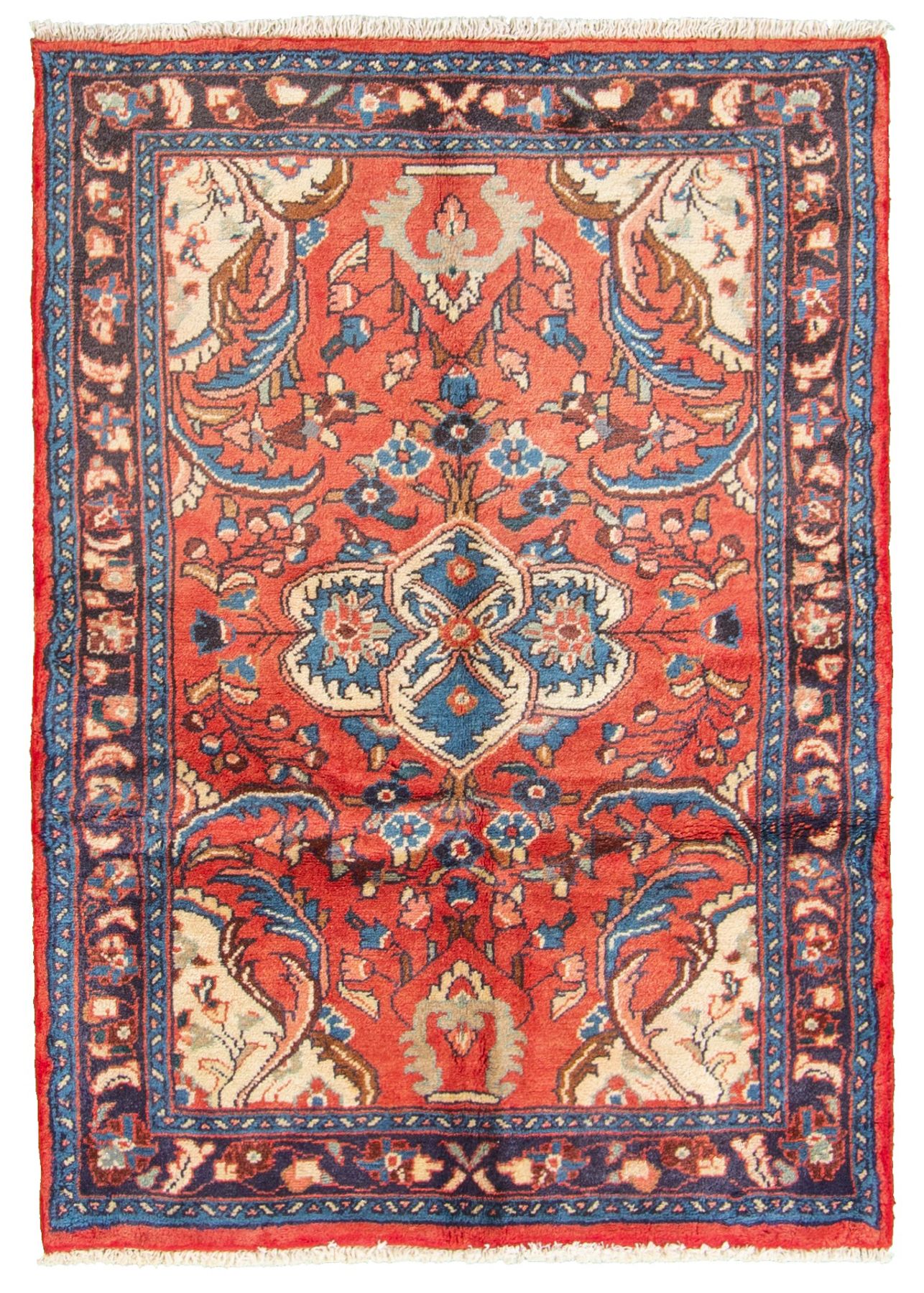 Hand-knotted Hamadan  Wool Rug 3'3" x 4'6"  Size: 3'3" x 4'6"  
