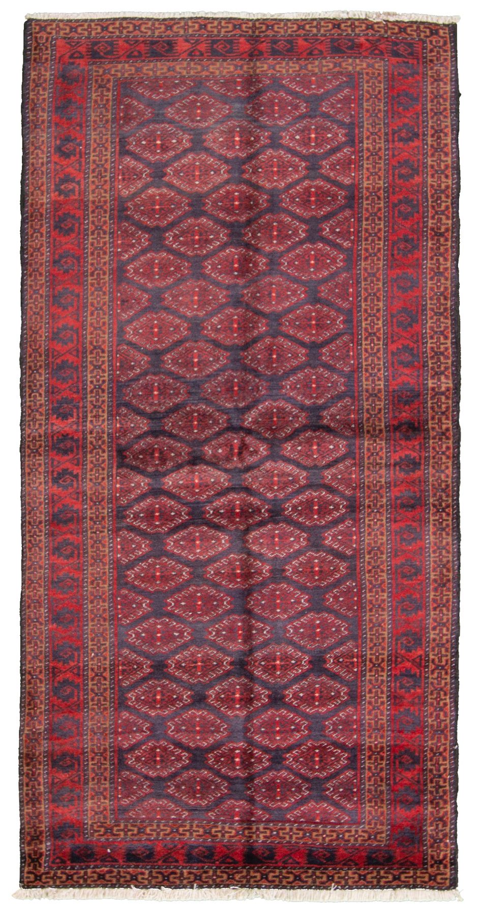 Hand-knotted Finest Baluch  Wool Rug 3'3" x 6'7"  Size: 3'3" x 6'7"  