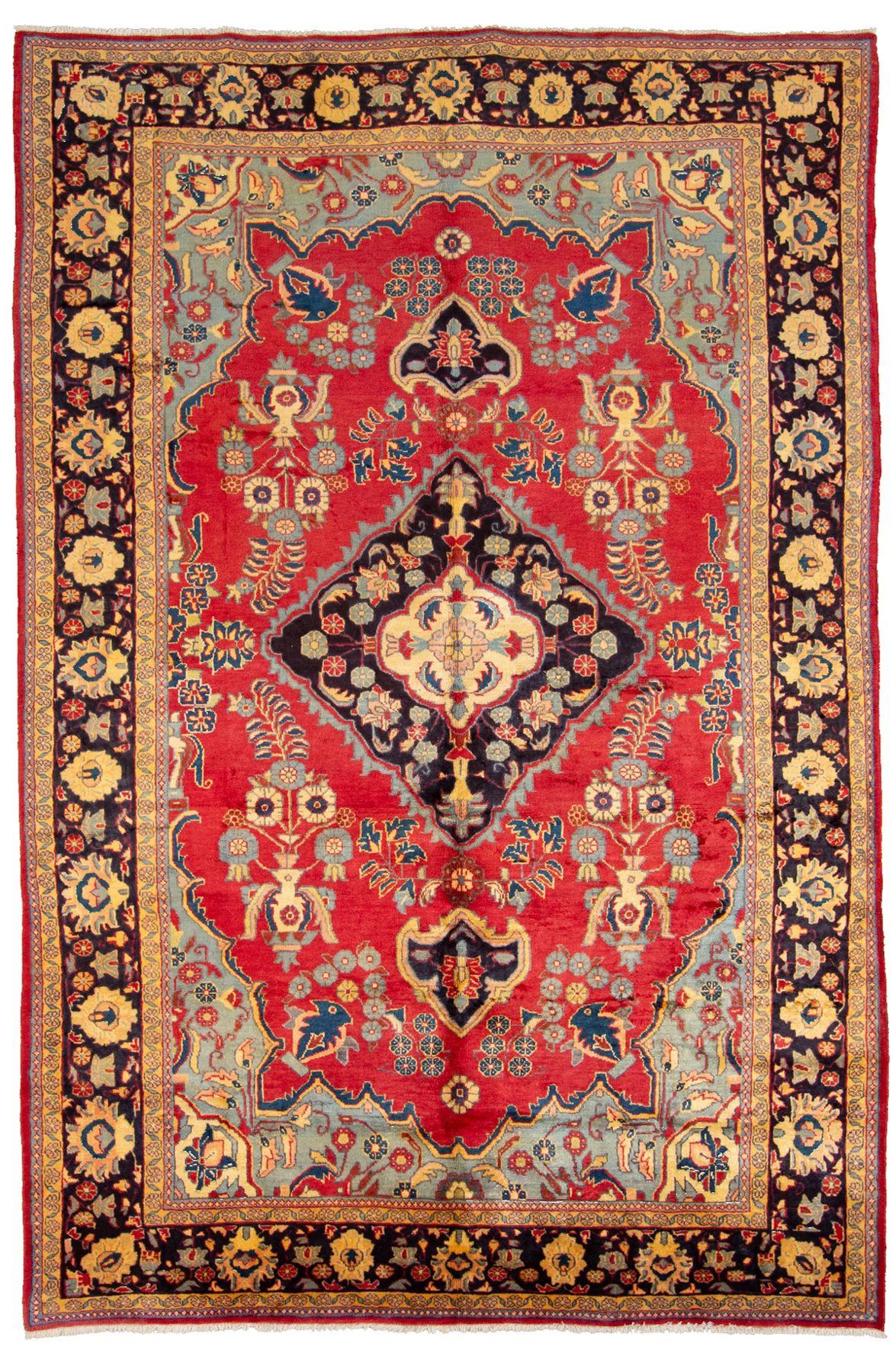 Hand-knotted Wiss  Wool Rug 7'5" x 11'4" Size: 7'5" x 11'4"  