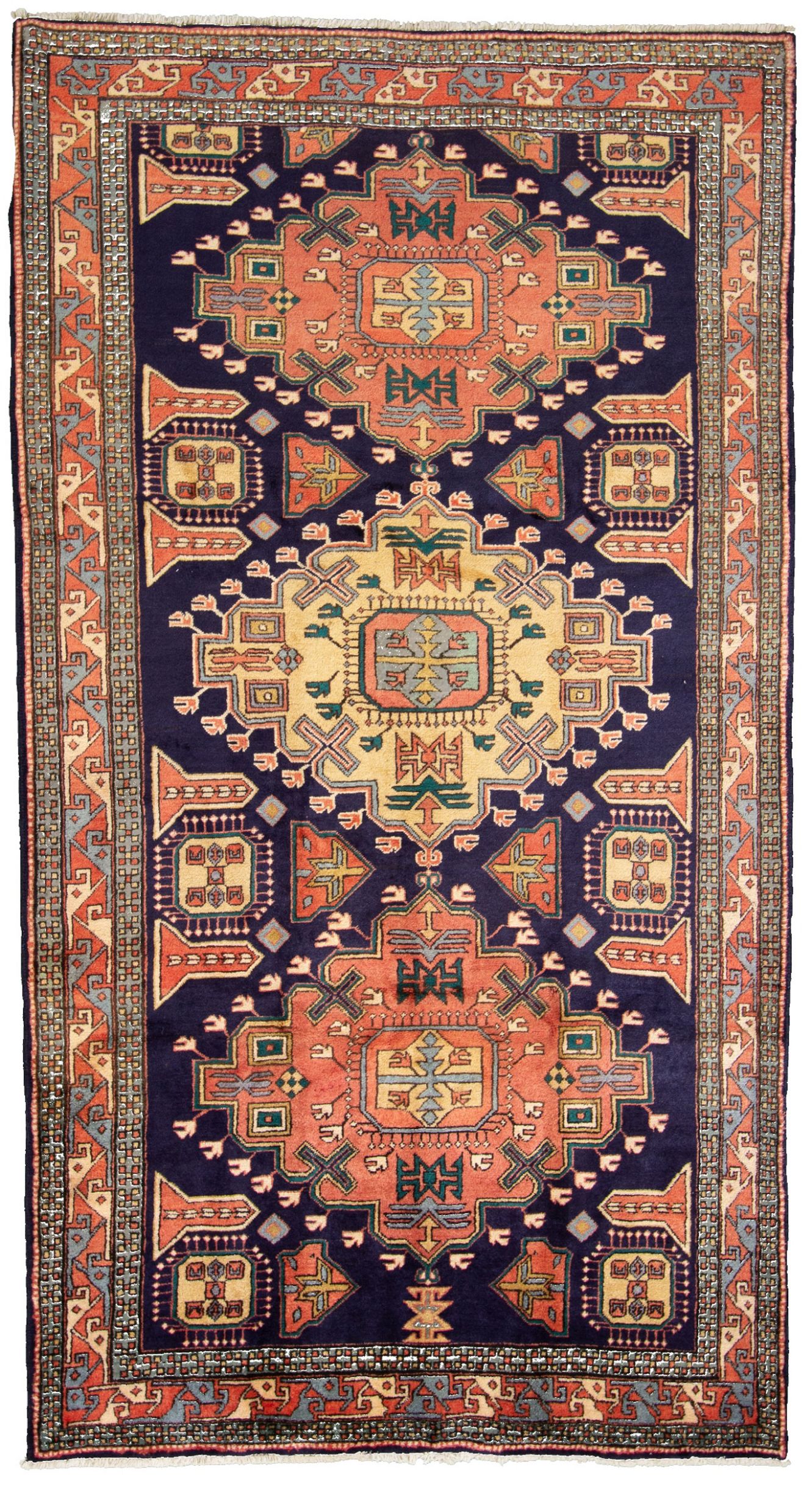 Hand-knotted Ardabil  Wool Rug 5'2" x 9'7" Size: 5'2" x 9'7"  