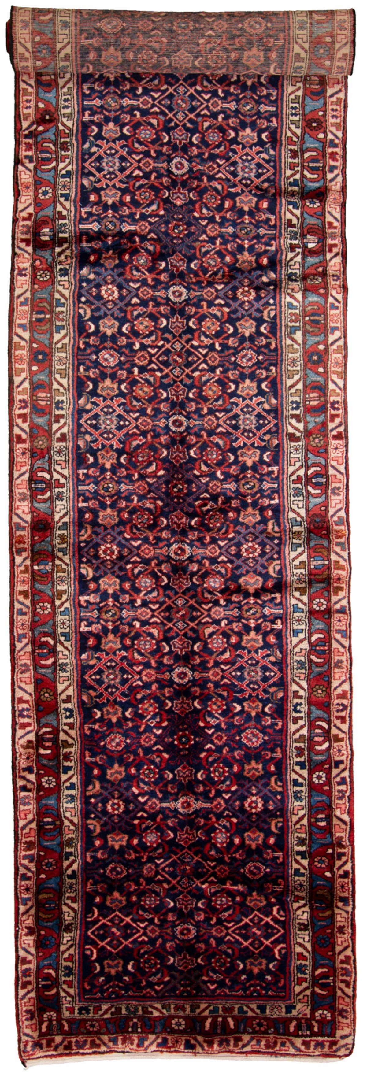 Hand-knotted Hamadan  Wool Rug 3'6" x 14'3" Size: 3'6" x 14'3"  