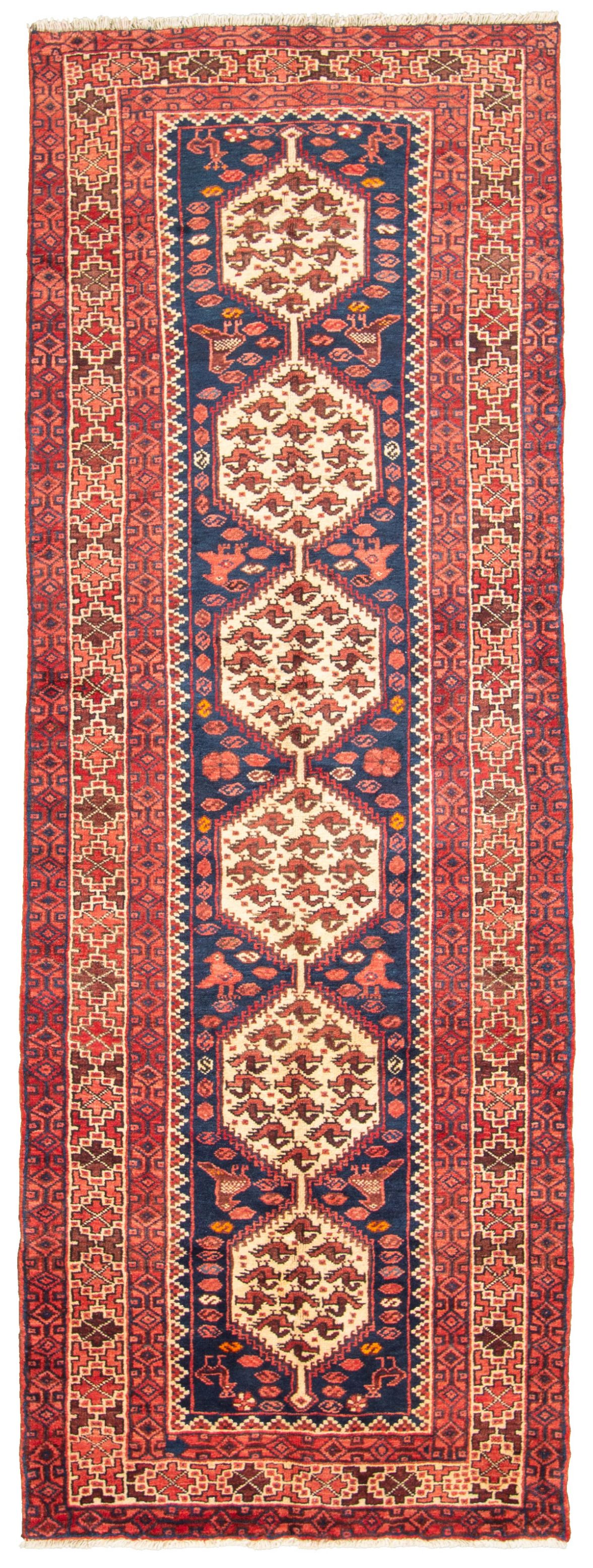 Hand-knotted Hamadan  Wool Rug 3'10" x 9'9" Size: 3'10" x 9'9"  