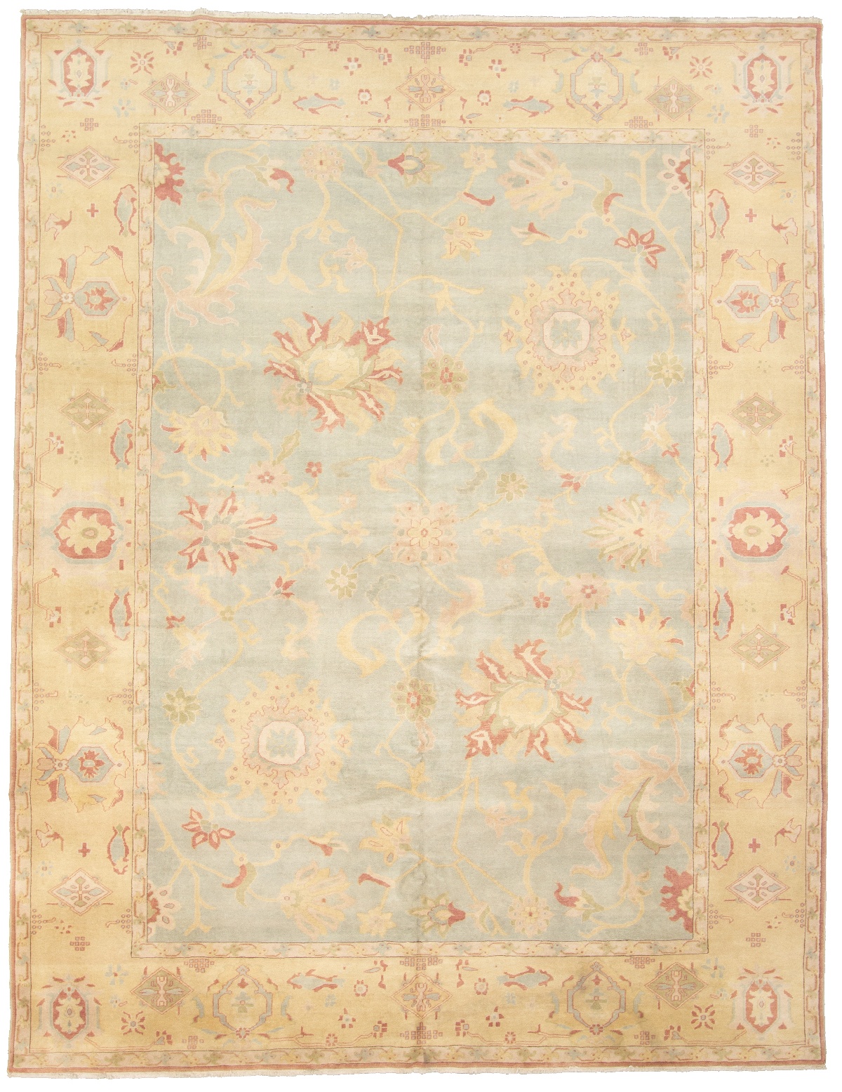 Hand-knotted Anatolian Authentic Geometric Wool Rug 9'3" x 12'0" Size: 9'3" x 12'0"  