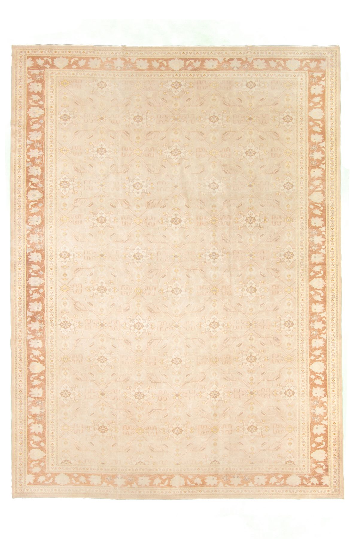 Hand-knotted Anatolian Authentic Geometric Wool Rug 11'4" x 15'2" Size: 11'4" x 15'2"  
