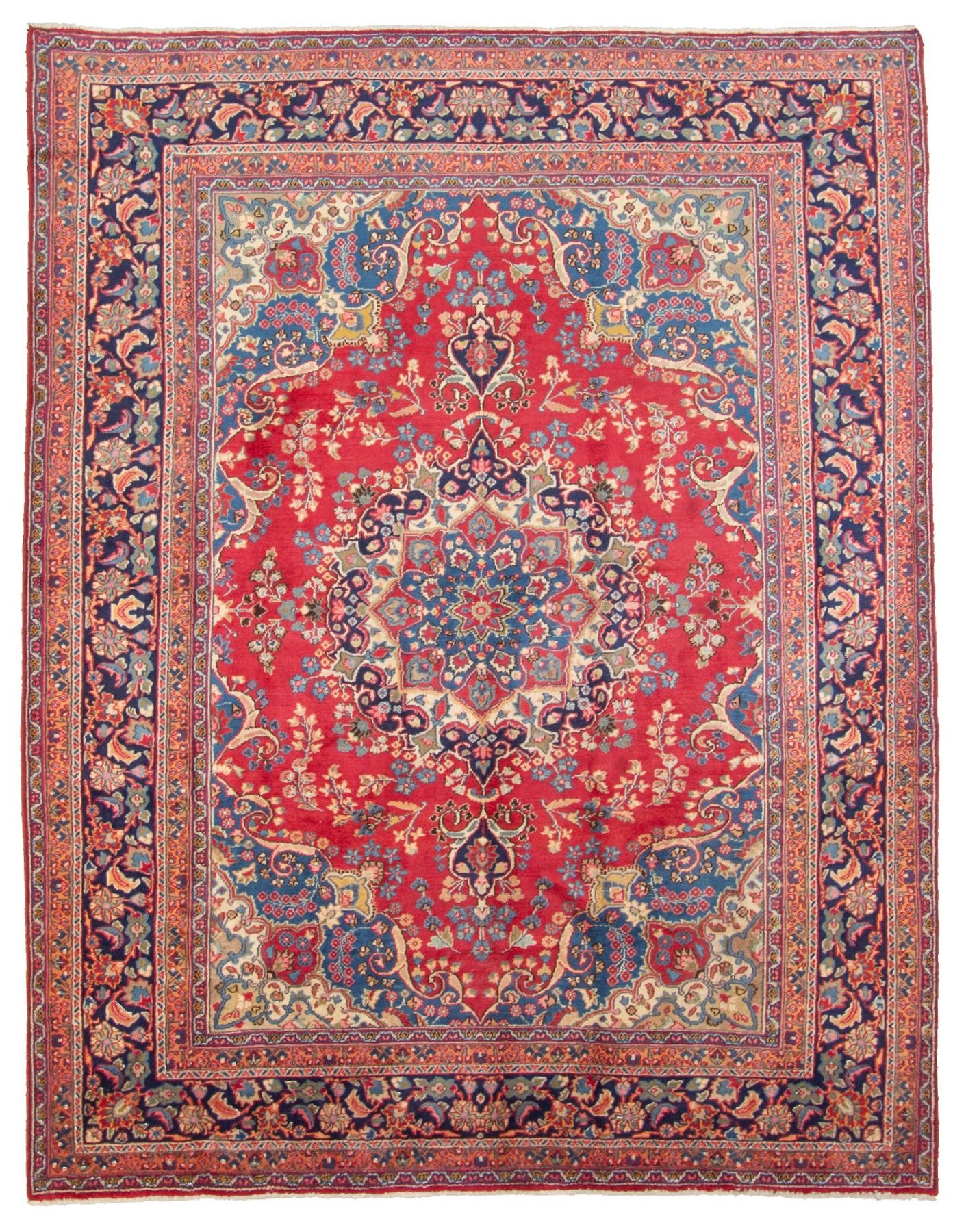 Hand-knotted Sabzevar  Wool Rug 8'3" x 10'8" Size: 8'3" x 10'8"  