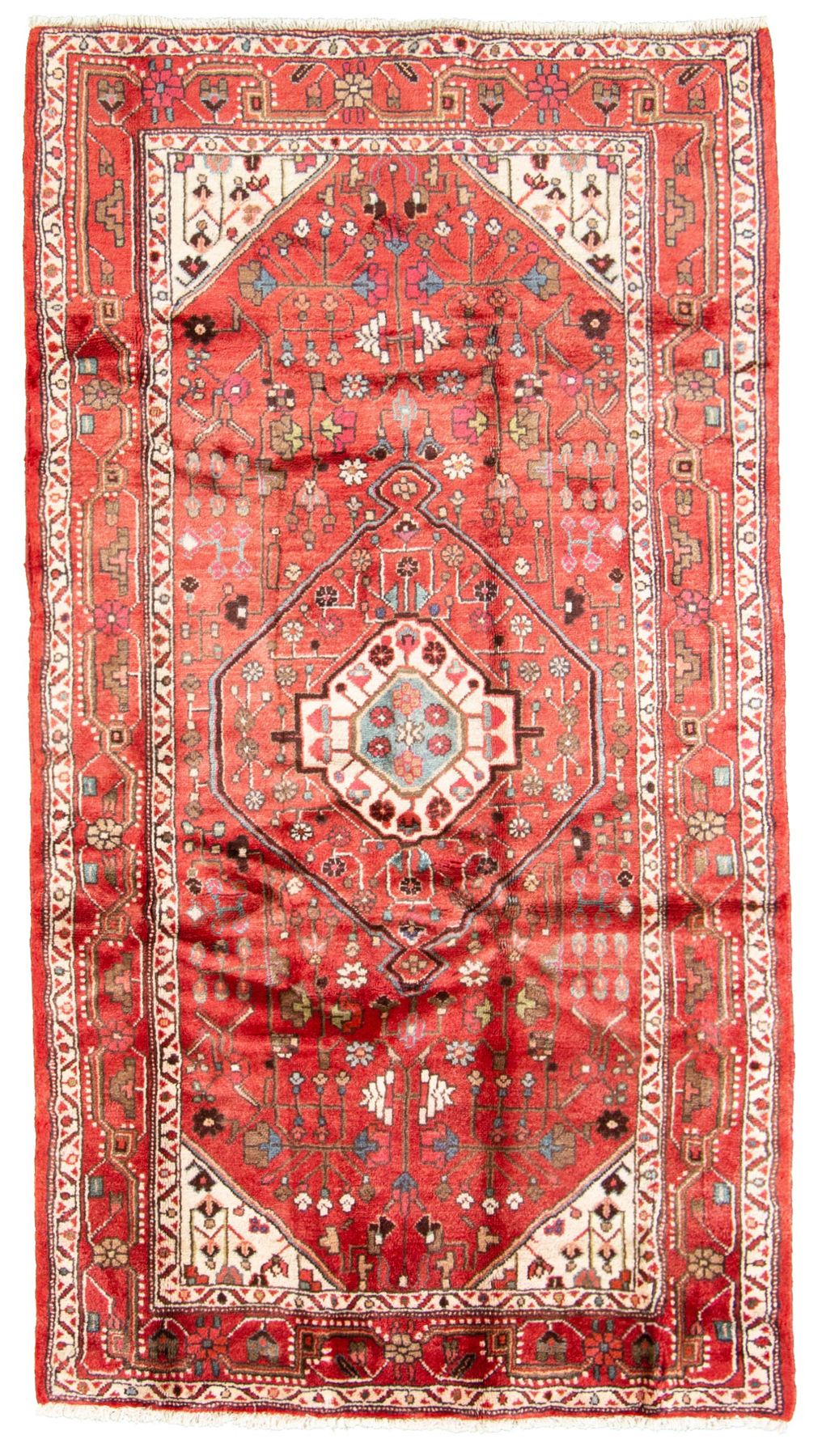 Hand-knotted Hamadan  Wool Rug 3'8" x 6'8" Size: 3'8" x 6'8"  