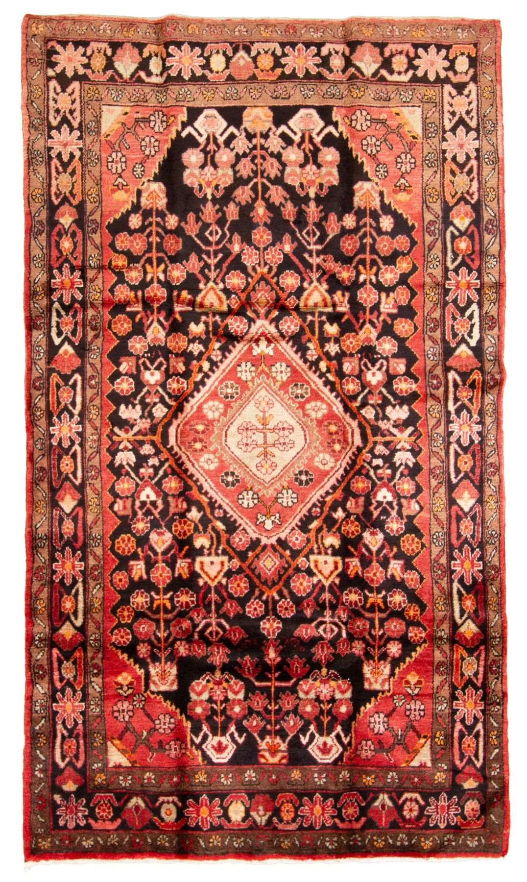 Hand-knotted Hamadan  Wool Rug 4'8" x 8'2" Size: 4'8" x 8'2"  