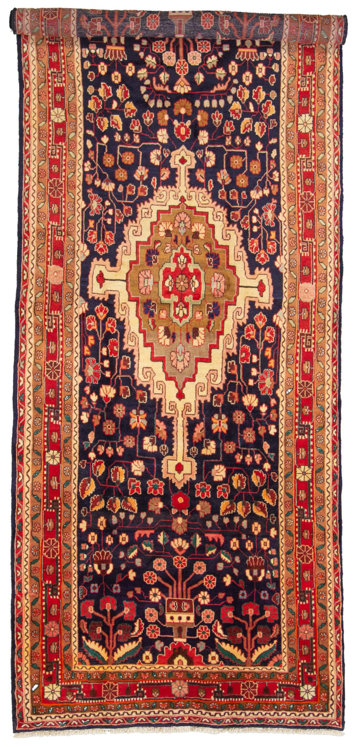 Hand-knotted Malayer  Wool Rug 4'6" x 11'8" Size: 4'6" x 11'8"  