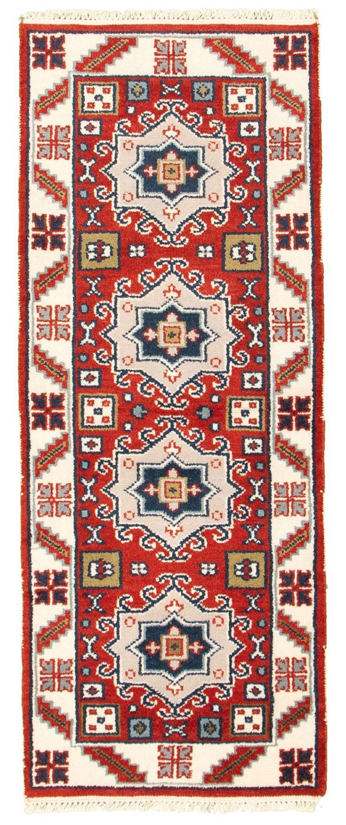 Hand-knotted Kazak Royal II Red Wool Rug 2'4" x 6'0" Size: 2'4" x 6'0"  