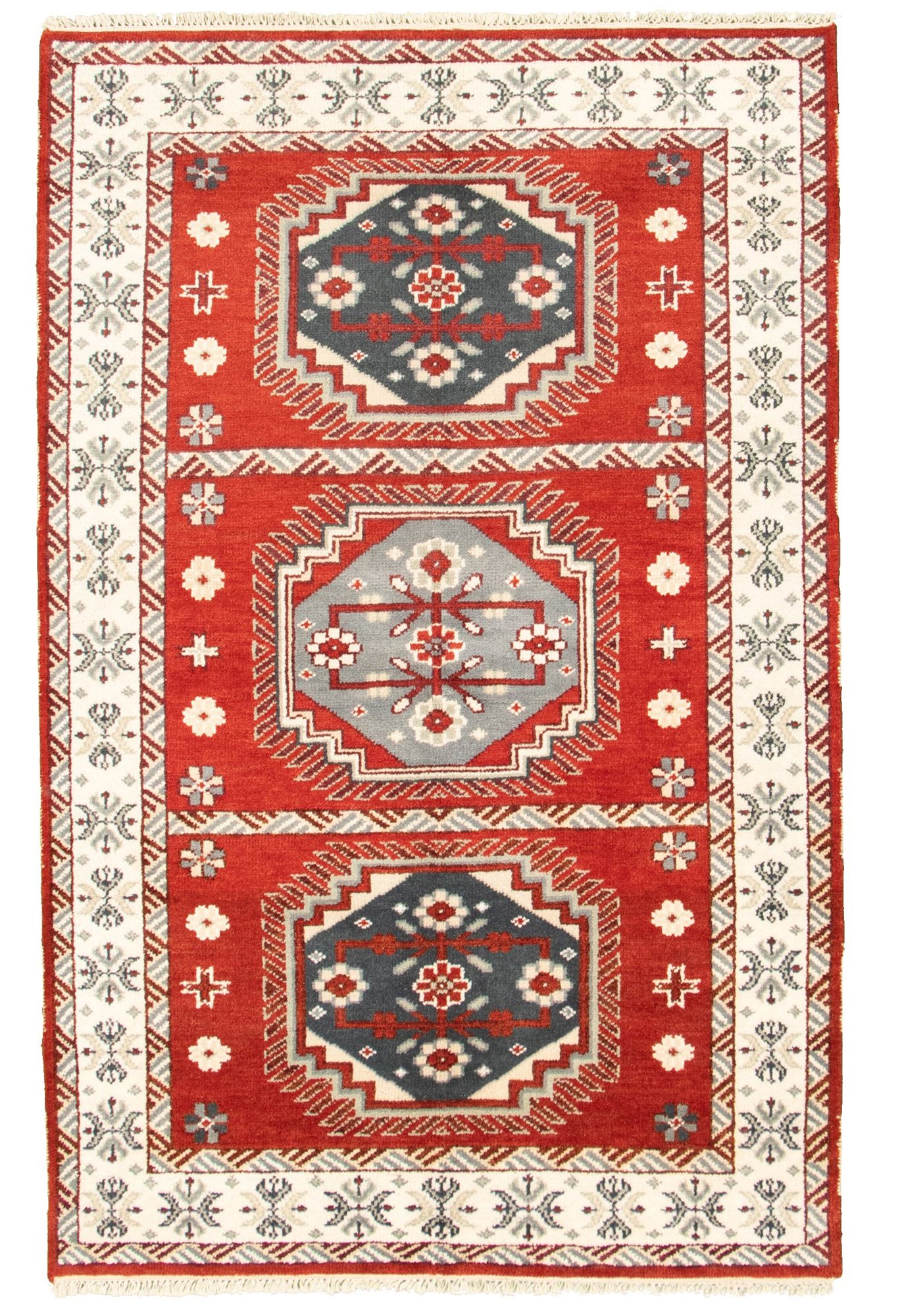 Hand-knotted Kazak Royal IV Dark Copper Wool Rug 5'0" x 8'0" Size: 5'0" x 8'0"  