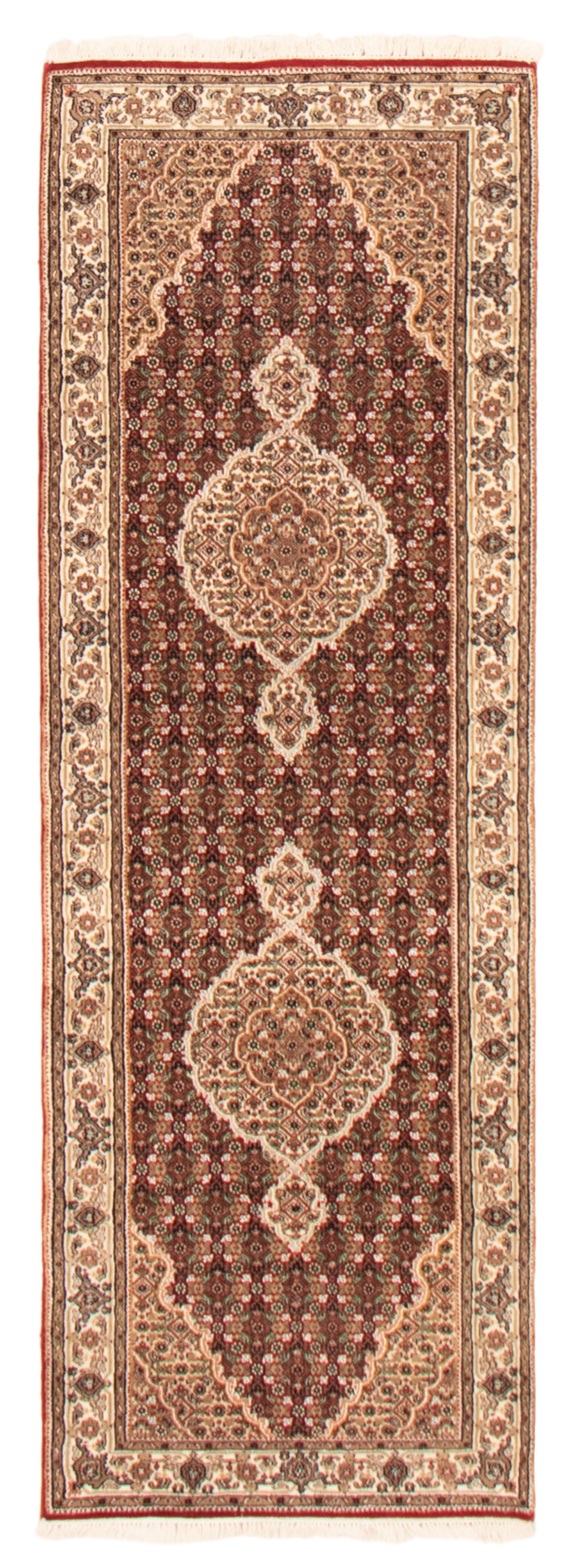 Hand-knotted Tabriz Haj Jalili Red Wool Rug 2'9" x 8'1" Size: 2'9" x 8'1"  