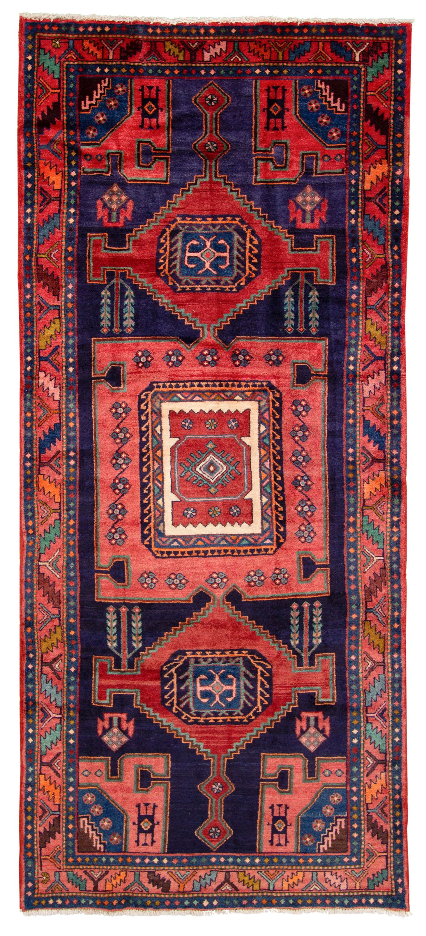 Hand-knotted Hamadan  Wool Rug 4'2" x 10'10" Size: 4'2" x 10'10"  
