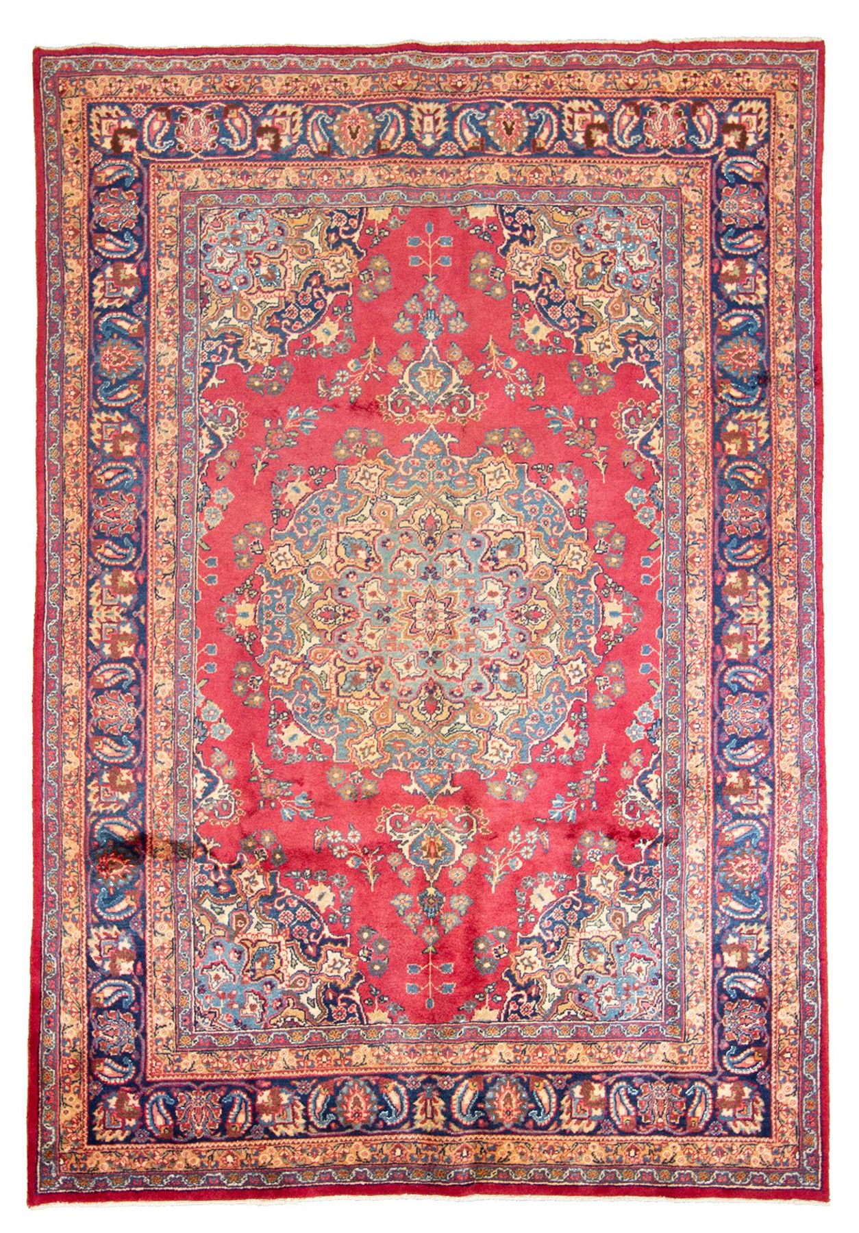Hand-knotted Sabzevar  Wool Rug 6'6" x 9'7"  Size: 6'6" x 9'7"  