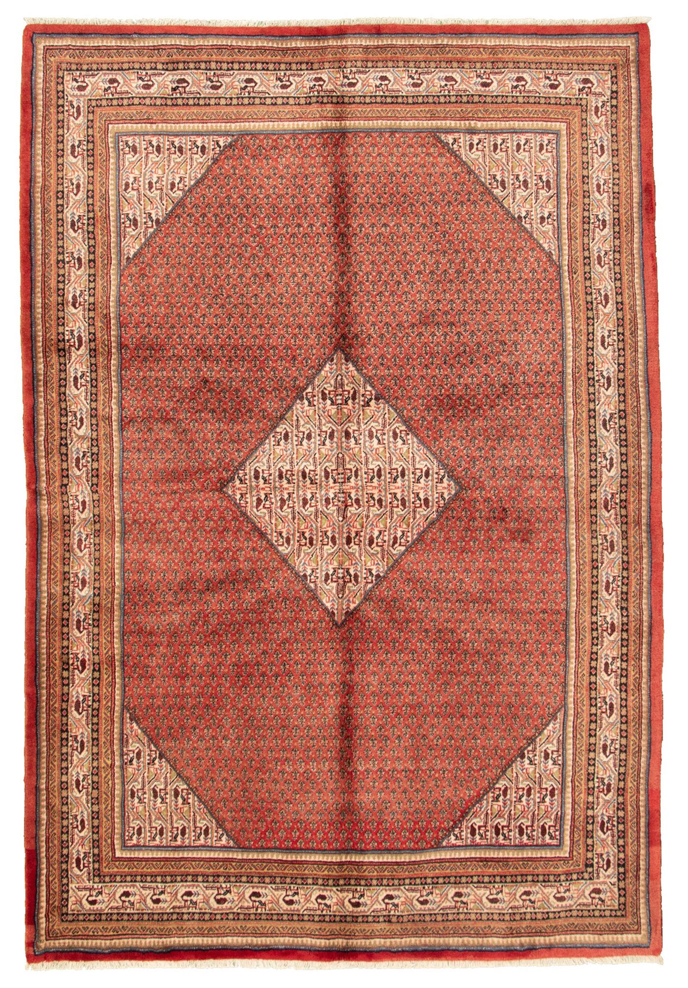 Hand-knotted Royal Sarough Red Wool Rug 7'1" x 10'8" Size: 7'1" x 10'8"  