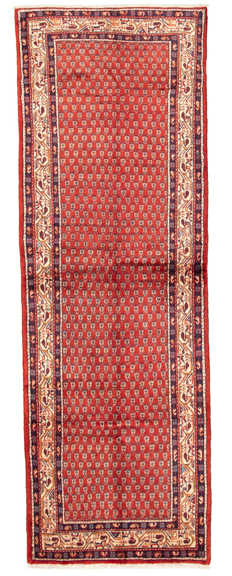 Hand-knotted Royal Sarough Red Wool Rug 3'5" x 10'1" Size: 3'5" x 10'1"  