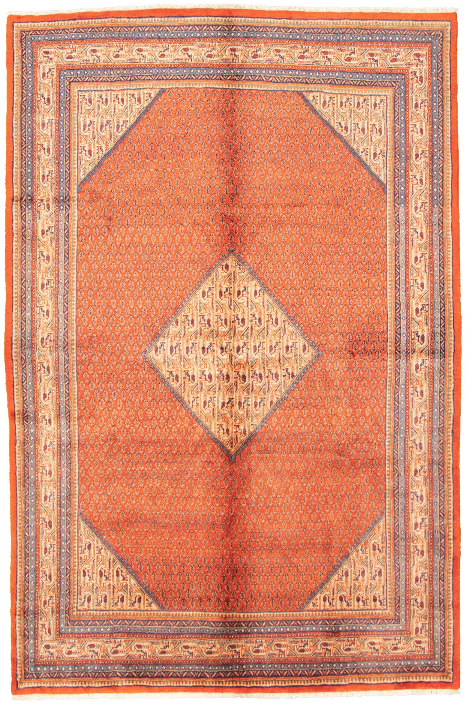 Hand-knotted Royal Sarough Dark Copper Wool Rug 7'1" x 10'8" Size: 7'1" x 10'8"  