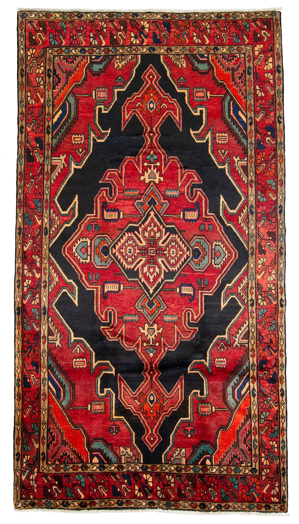 Hand-knotted Ardabil  Wool Rug 5'1" x 9'5" Size: 5'1" x 9'5"  