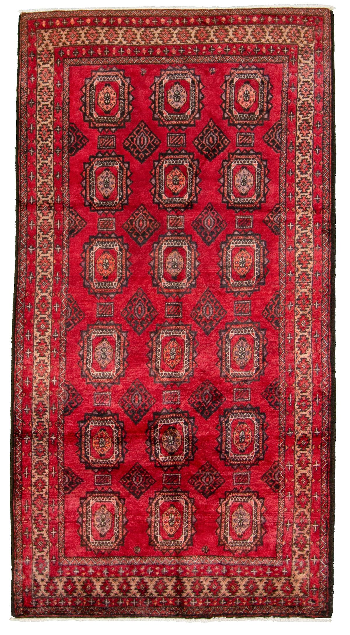 Hand-knotted Finest Baluch  Wool Rug 3'2" x 6'0"  Size: 3'2" x 6'0"  