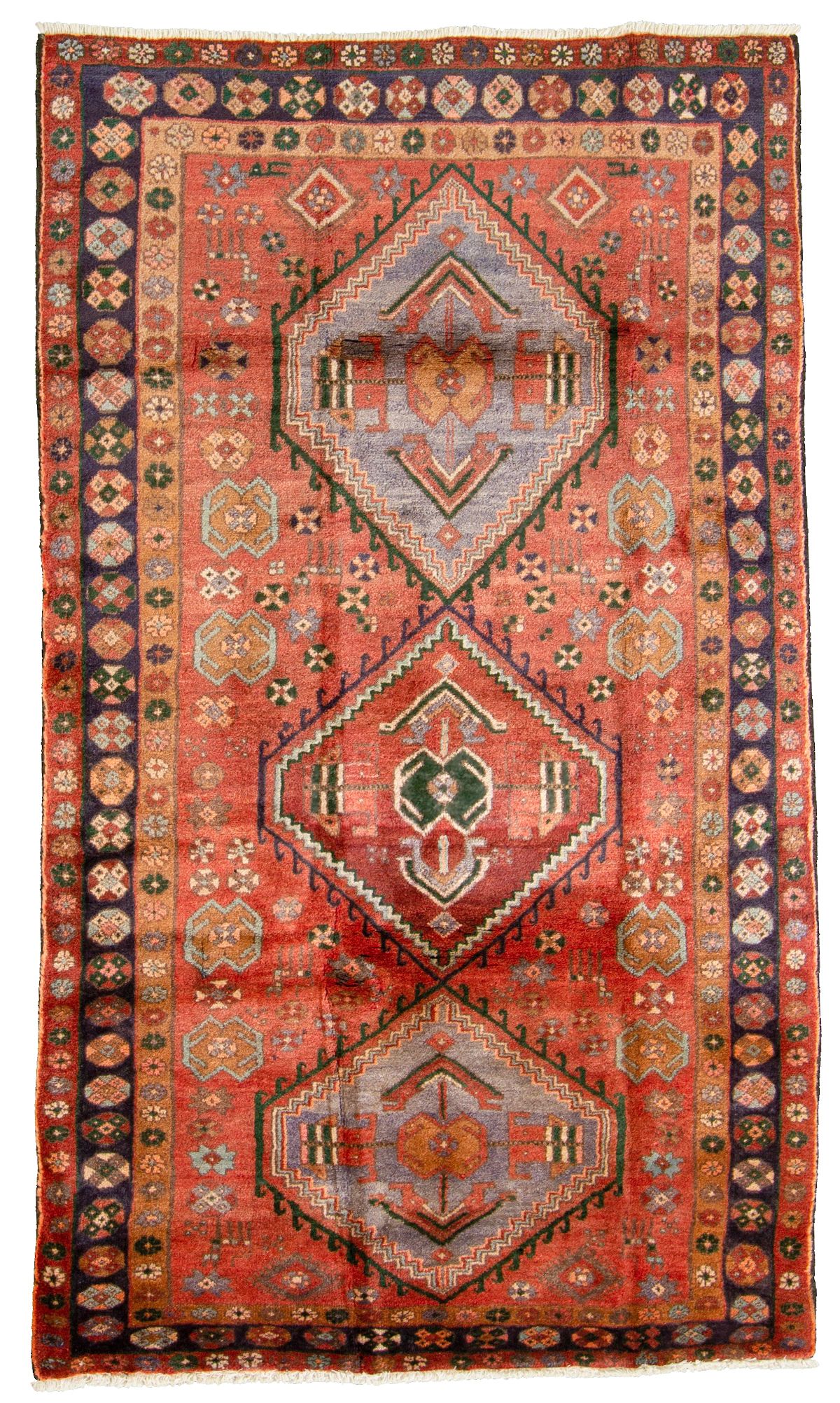 Hand-knotted Zanjan  Wool Rug 4'3" x 7'4" Size: 4'3" x 7'4"  