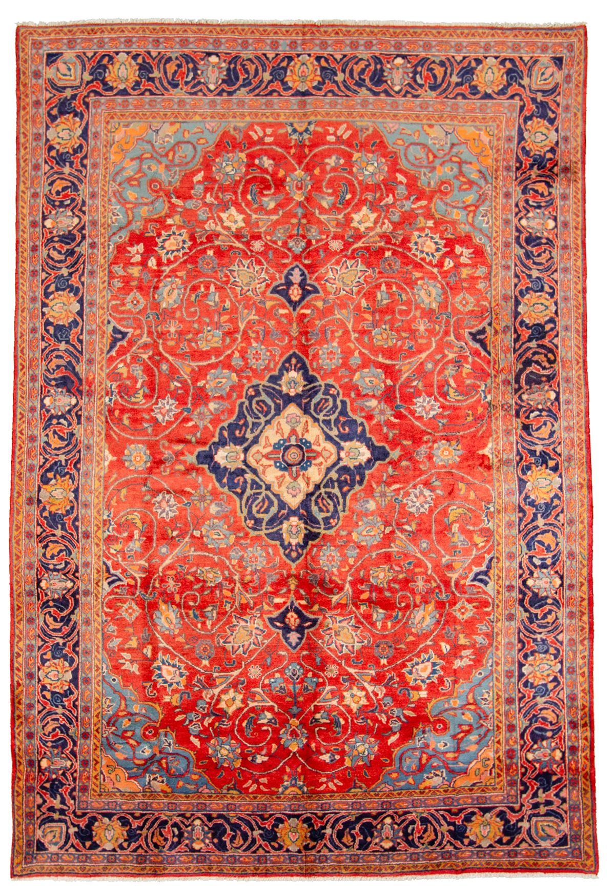 Hand-knotted Wiss  Wool Rug 7'3" x 11'1"  Size: 7'3" x 11'1"  