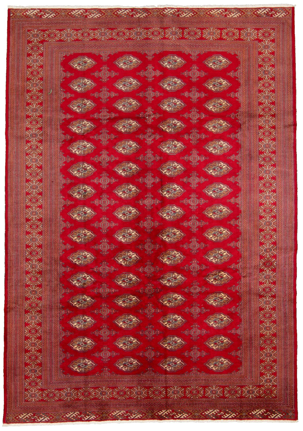 Hand-knotted Turkoman  Wool Rug 6'9" x 9'9" Size: 6'9" x 9'9"  