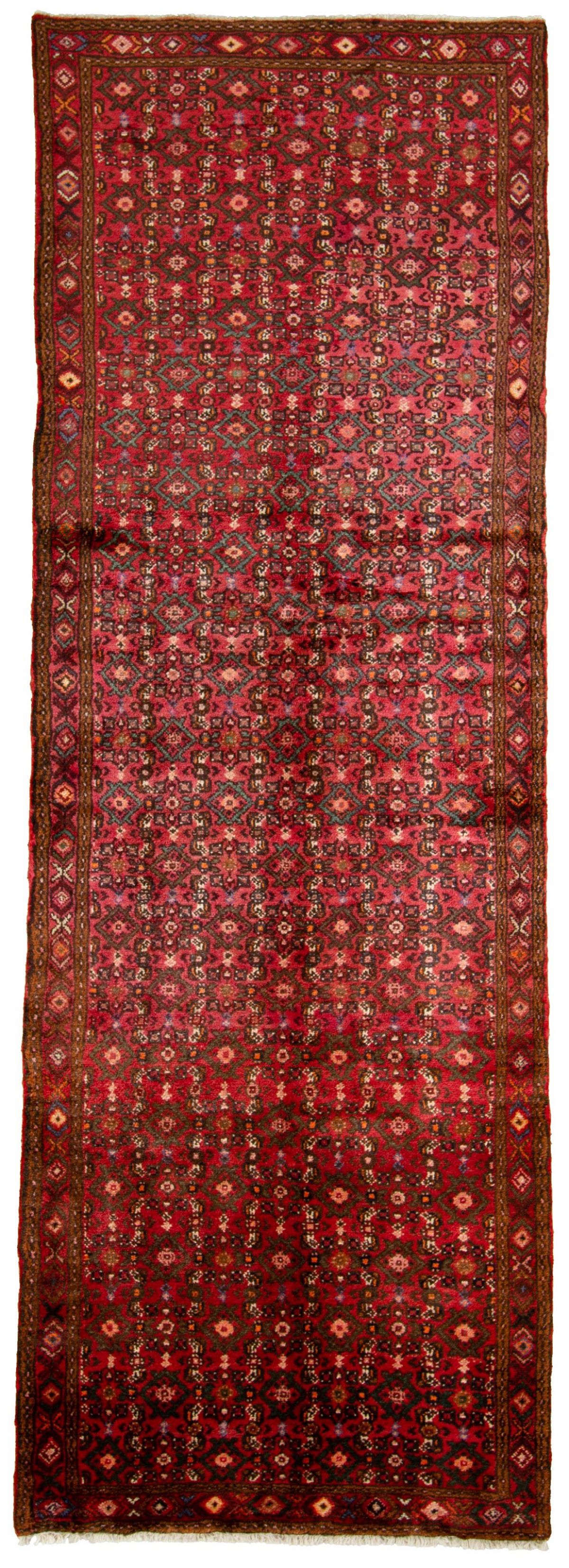 Hand-knotted Hamadan  Wool Rug 3'5" x 10'2"  Size: 3'5" x 10'2"  