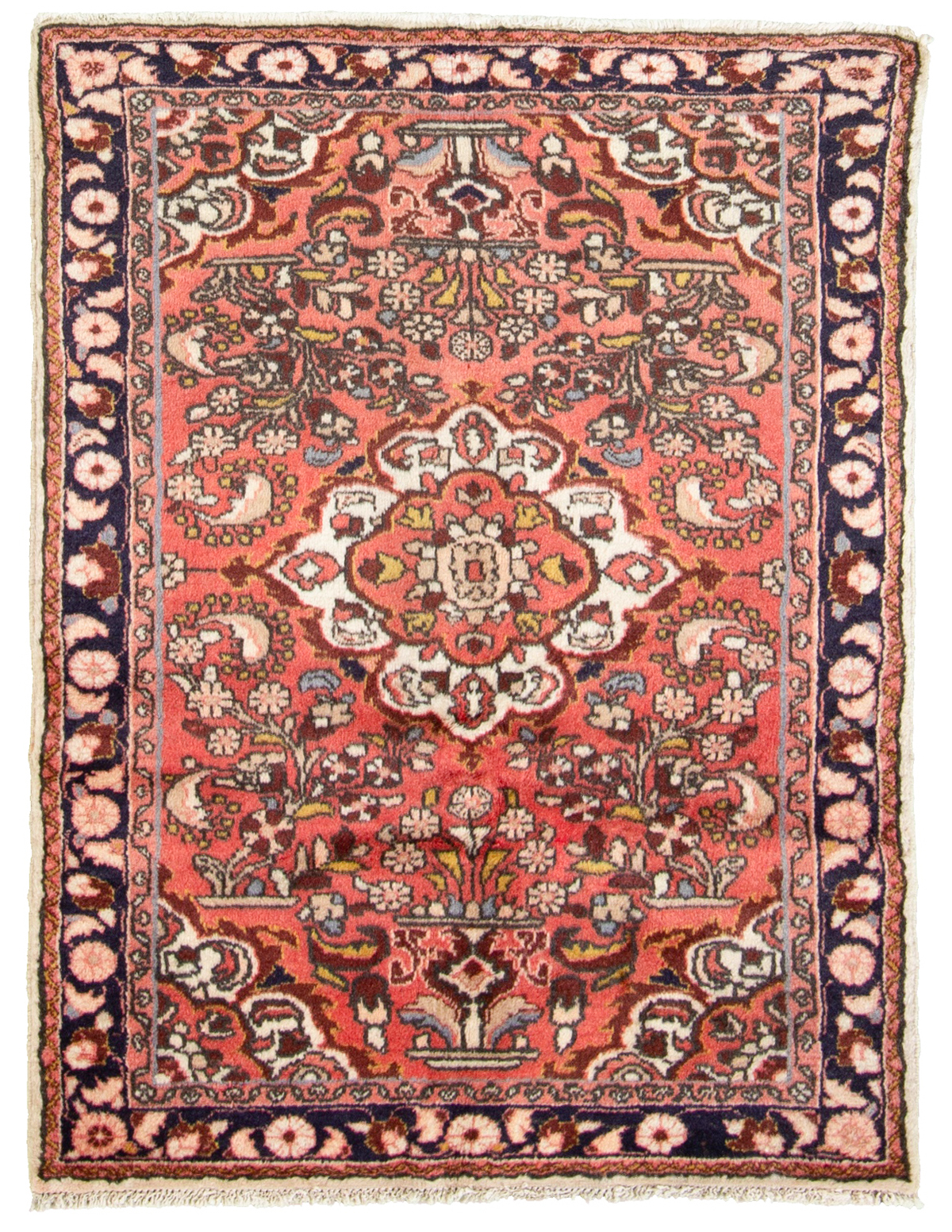 Hand-knotted Hamadan  Wool Rug 3'4" x 4'4" Size: 3'4" x 4'4"  