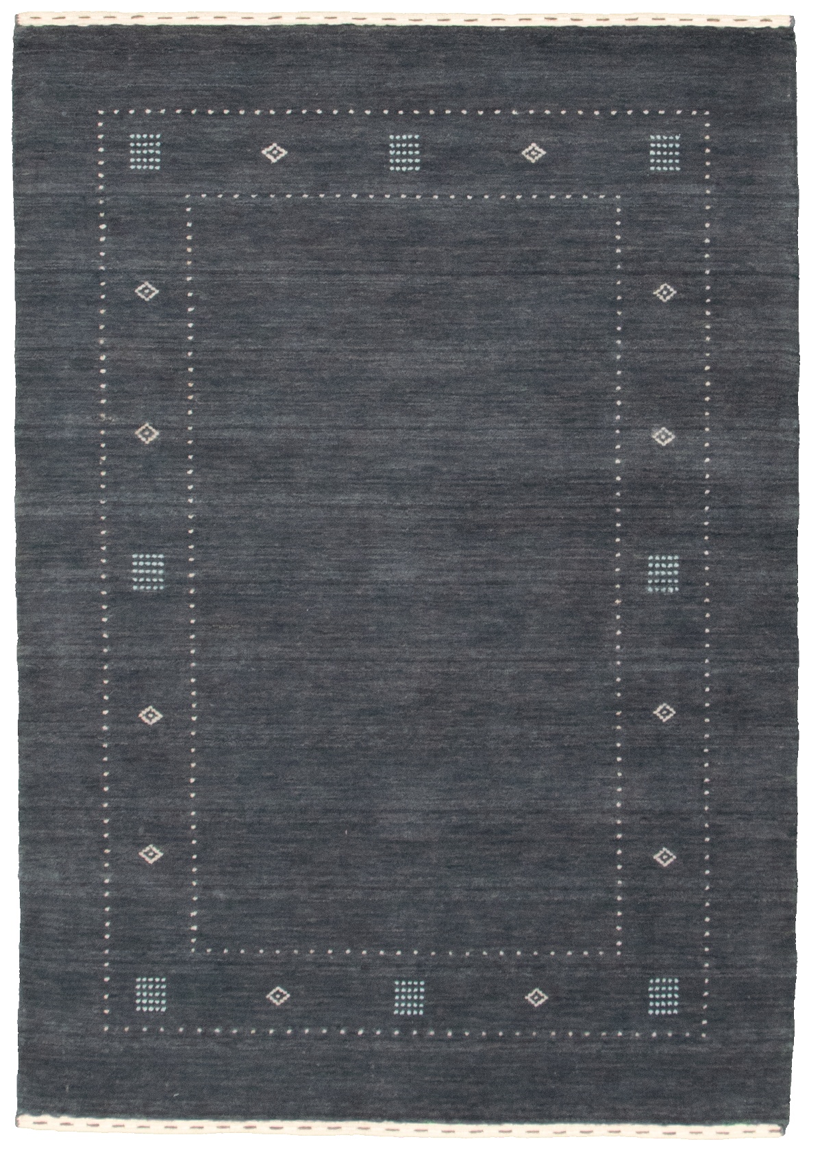 Hand-knotted Kashkuli Gabbeh Dark Grey Wool Rug 4'2" x 5'11" Size: 4'2" x 5'11"  