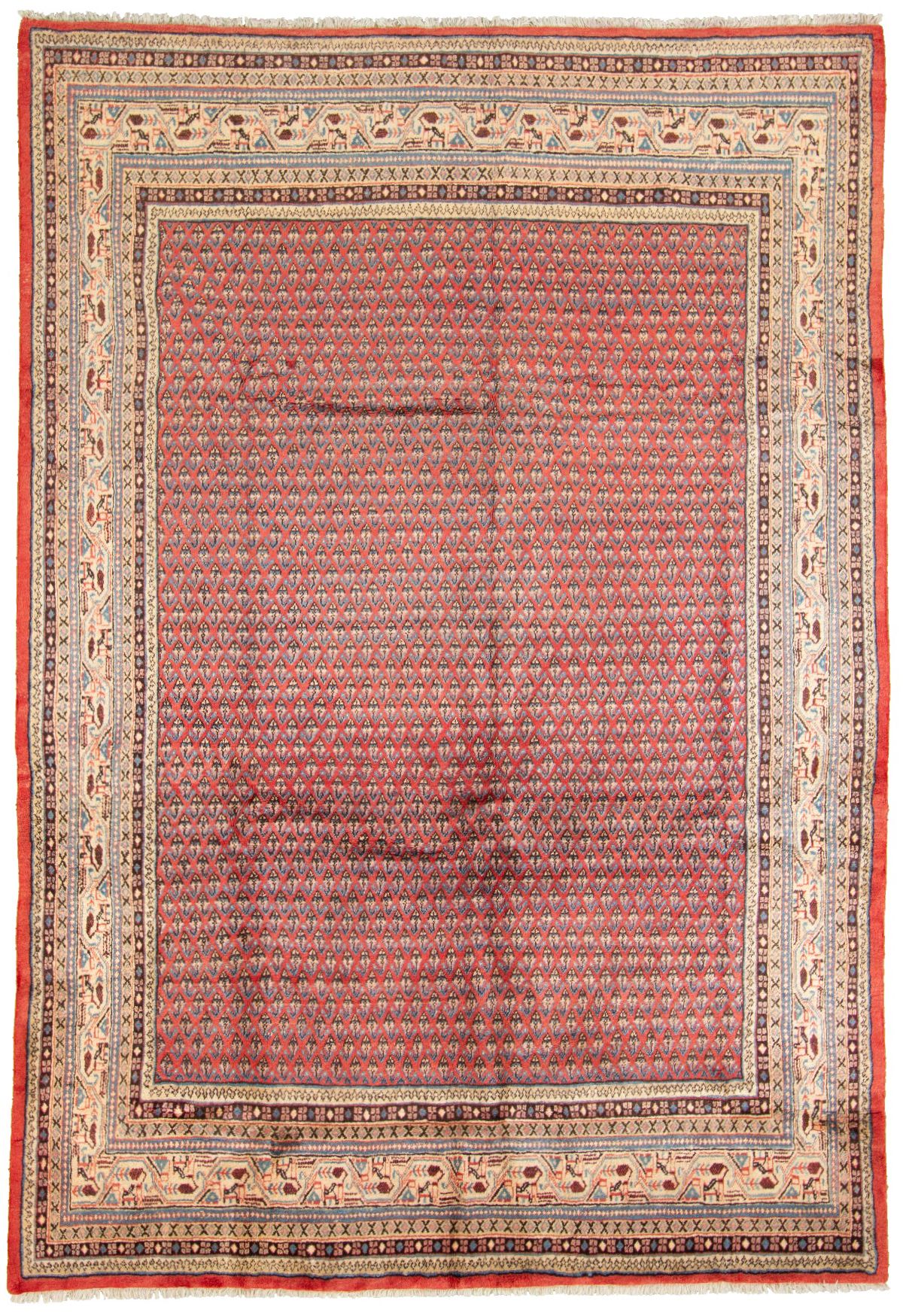 Hand-knotted Arak  Wool Rug 7'1" x 10'2"  Size: 7'1" x 10'2"  