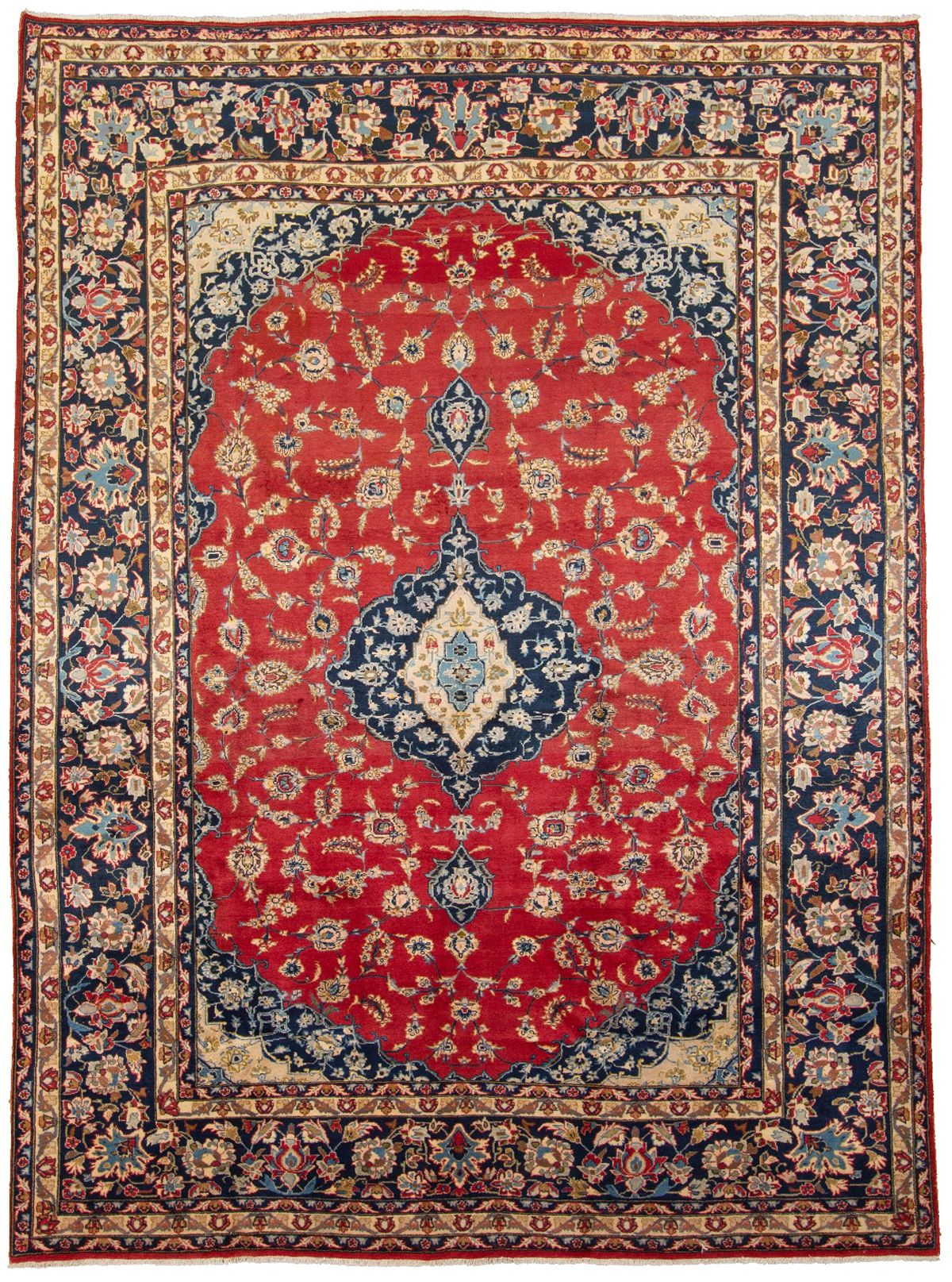 Hand-knotted Najafabad  Wool Rug 8'9" x 11'10" Size: 8'9" x 11'10"  