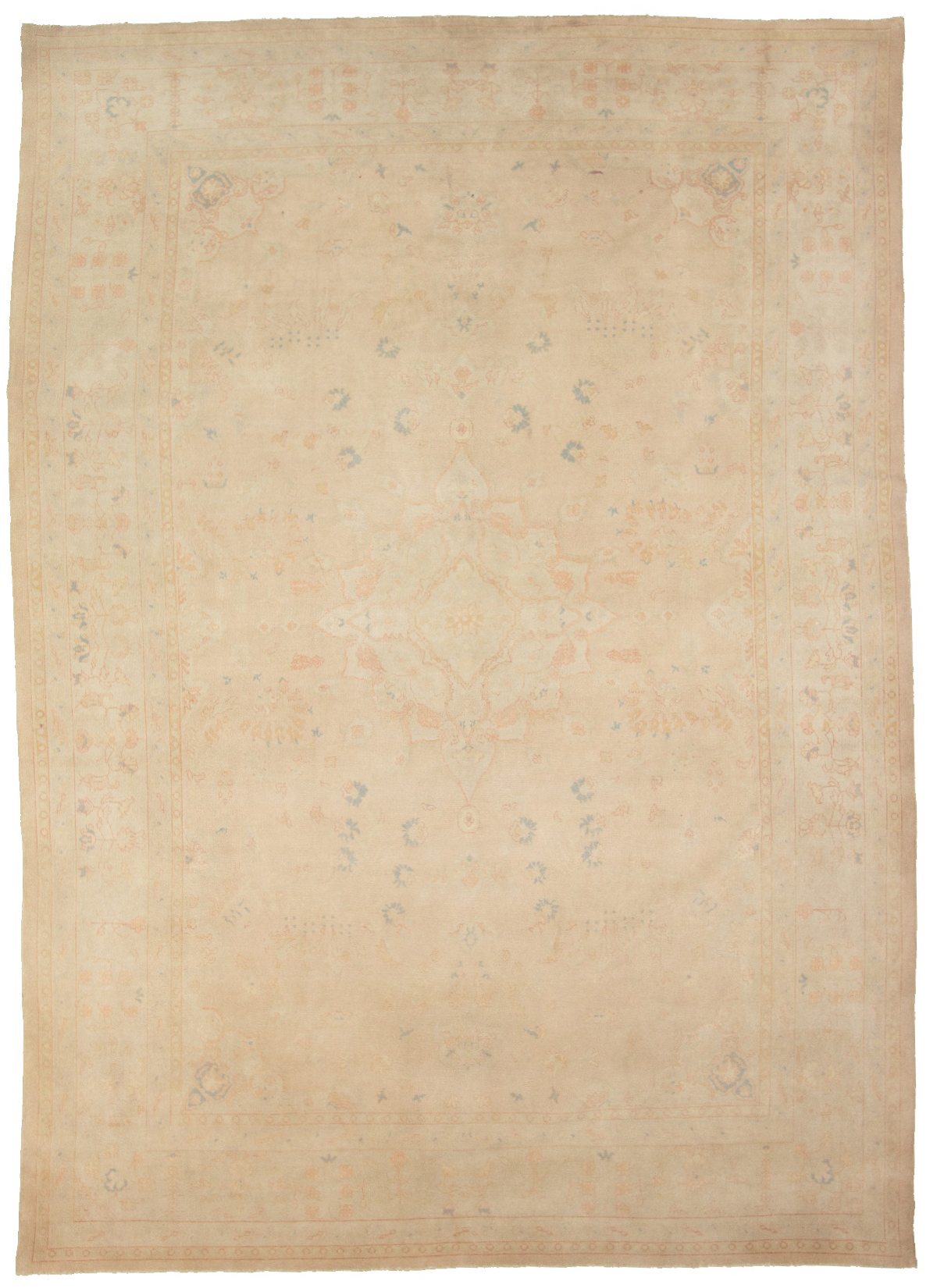 Hand-knotted Anatolian Authentic Geometric Wool Rug 10'3" x 14'4" Size: 10'3" x 14'4"  