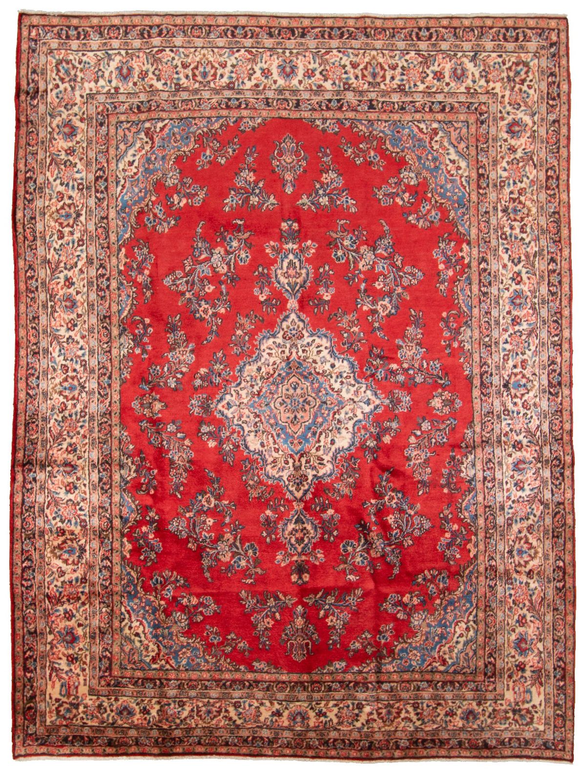 Hand-knotted Hamadan  Wool Rug 8'10" x 11'11"  Size: 8'10" x 11'11"  