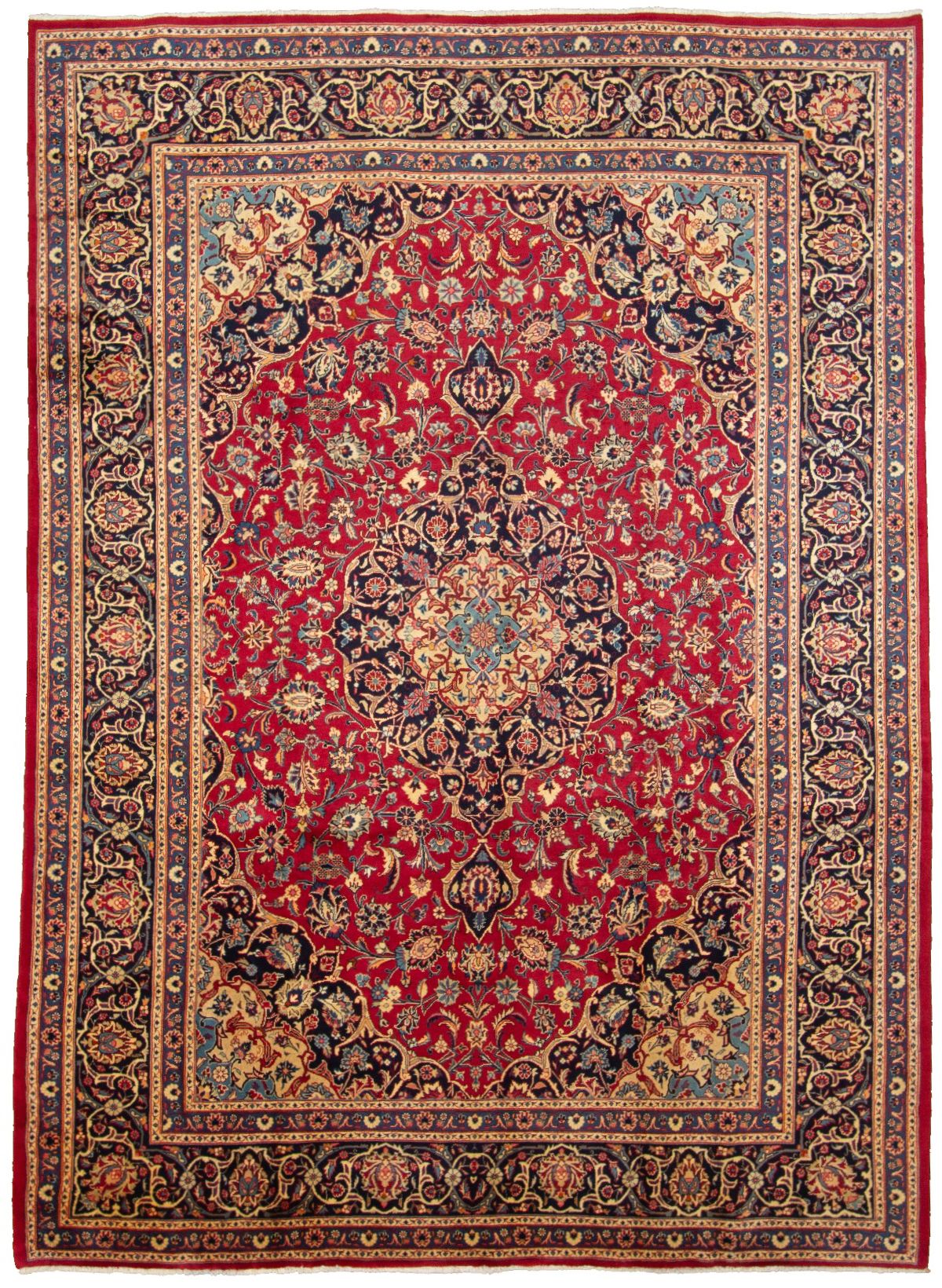 Hand-knotted Kashmar  Wool Rug 8'3" x 11'4" Size: 8'3" x 11'4"  