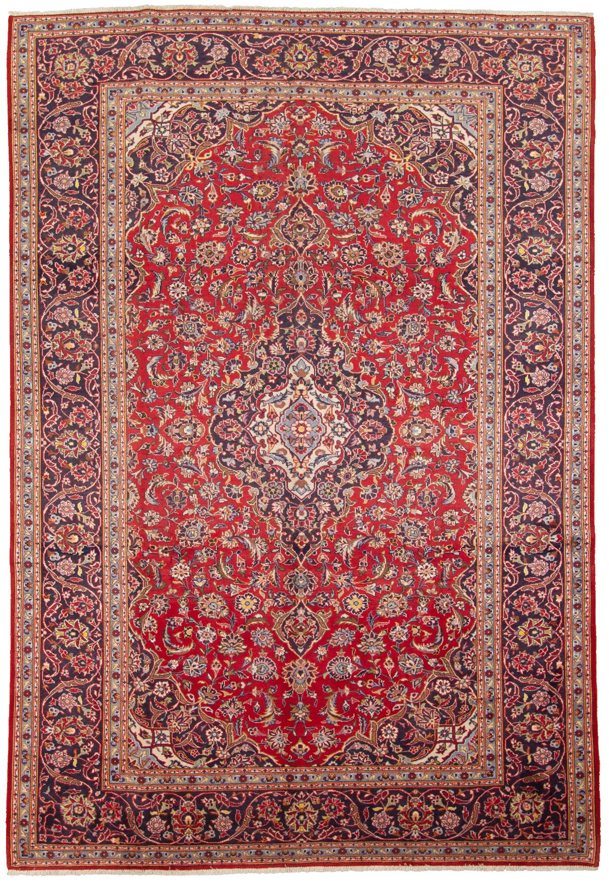 Hand-knotted Najafabad  Wool Rug 8'5" x 12'4" Size: 8'5" x 12'4"  