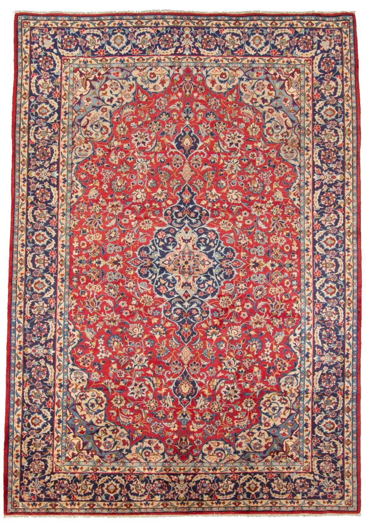 Hand-knotted Najafabad  Wool Rug 9'1" x 13'0" Size: 9'1" x 13'0"  