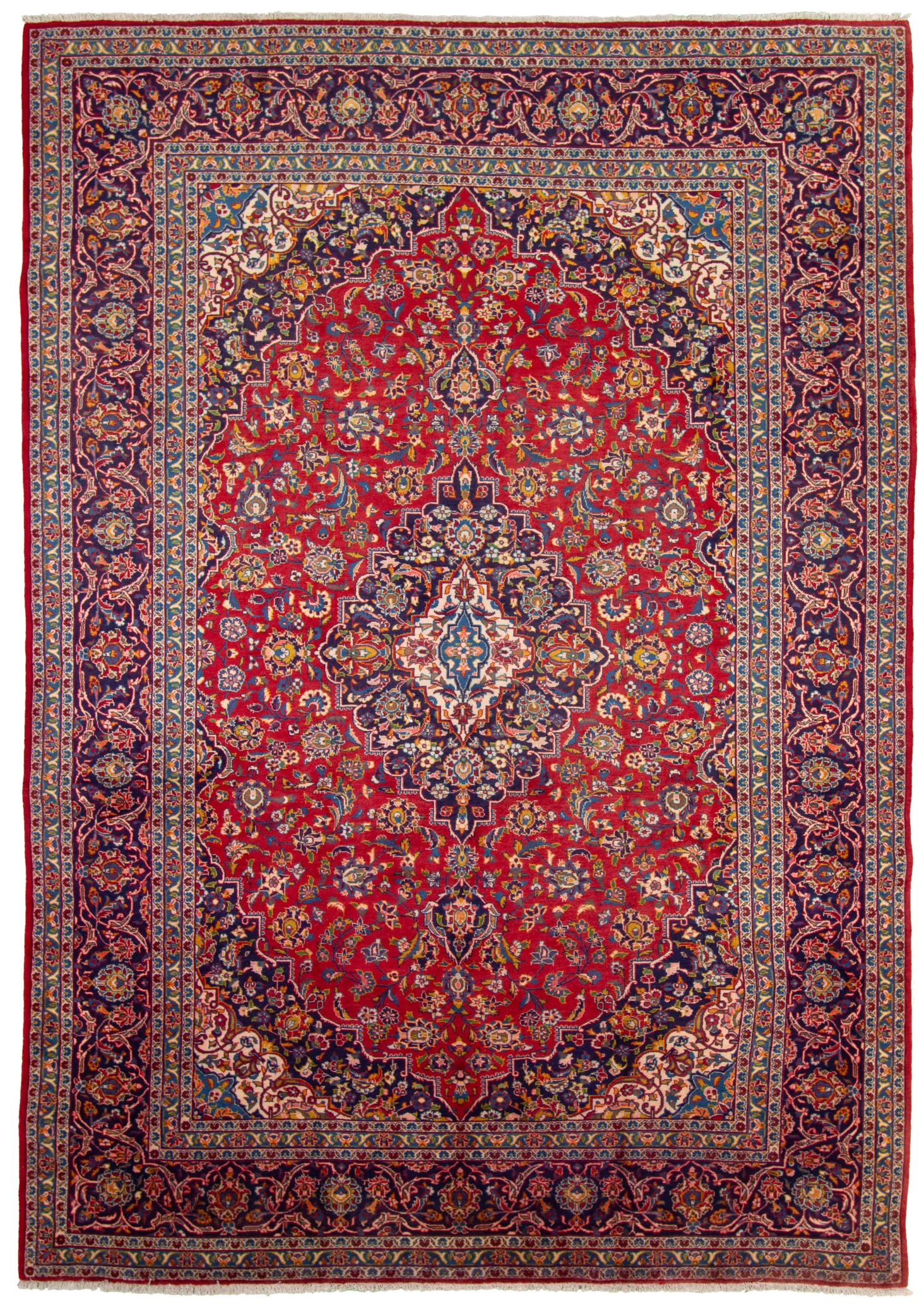 Hand-knotted>Iran>Kashan (15) Size: 9'11" x 13'11"  