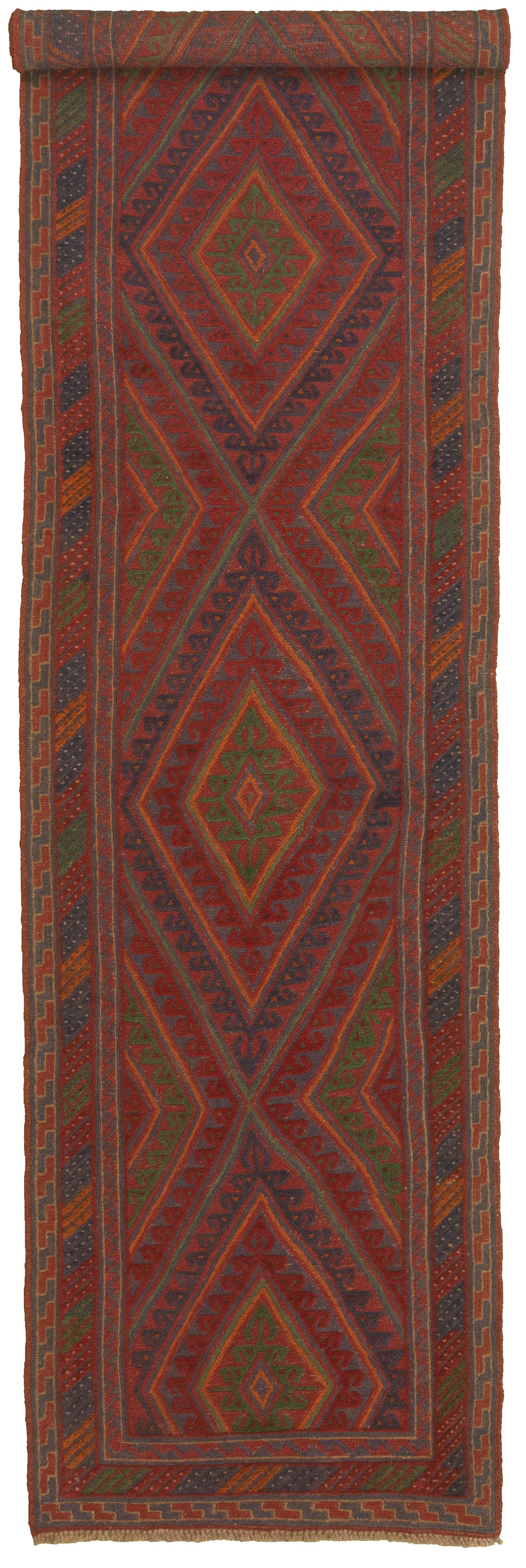 Hand-knotted Tajik Red Wool Rug 2'9" x 12'9" Size: 2'9" x 12'9"  