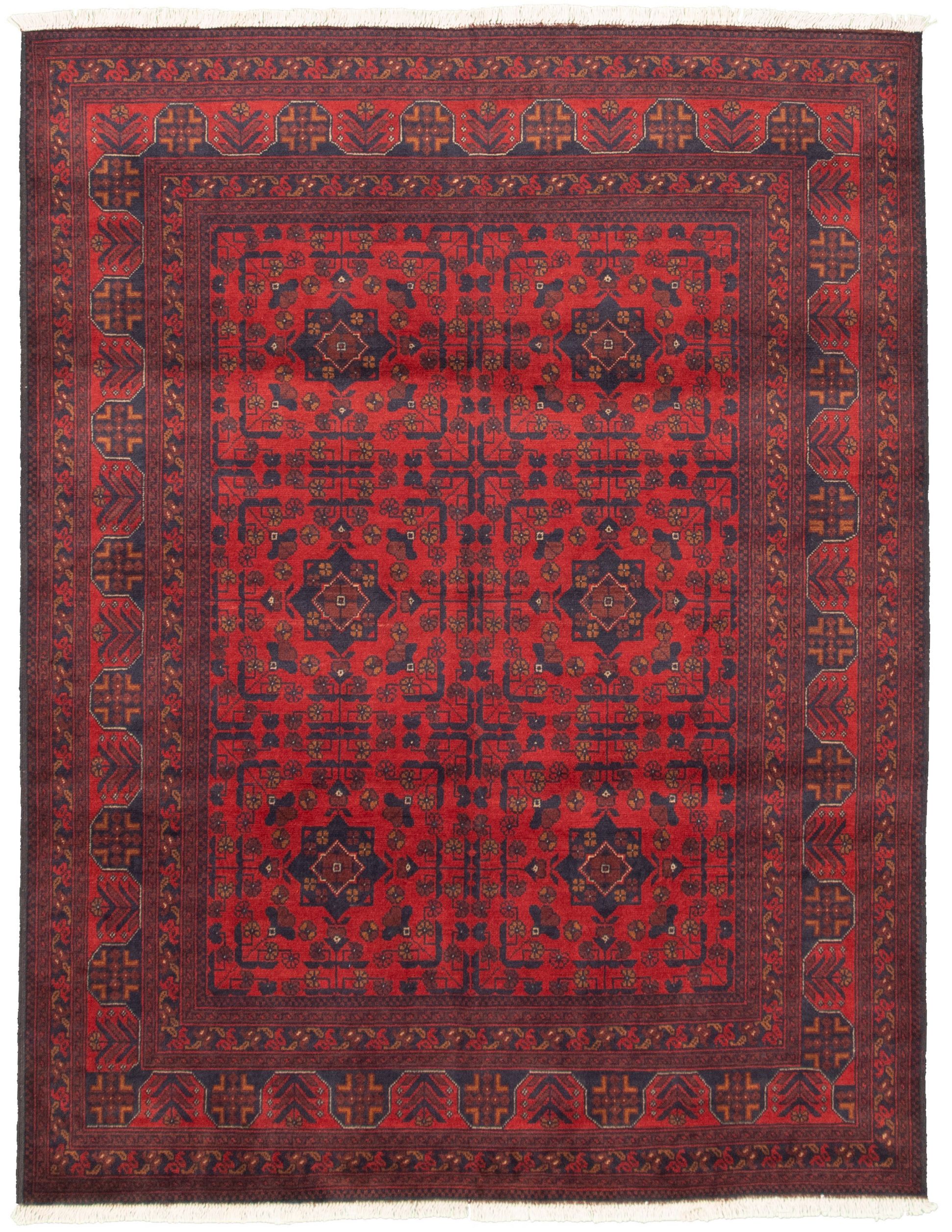 Hand-knotted Finest Khal Mohammadi Red Wool Rug 5'9" x 7'6"  Size: 5'9" x 7'6"  