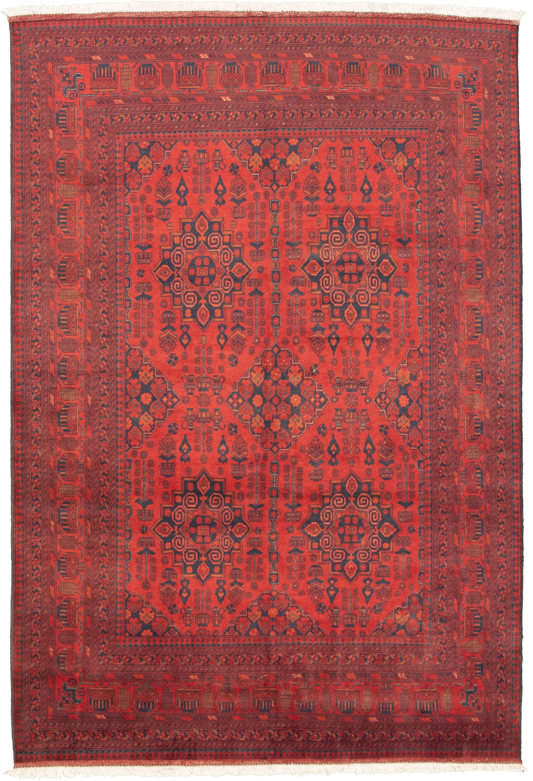 Hand-knotted Finest Khal Mohammadi Red Wool Rug 6'8" x 9'11" Size: 6'8" x 9'11"  