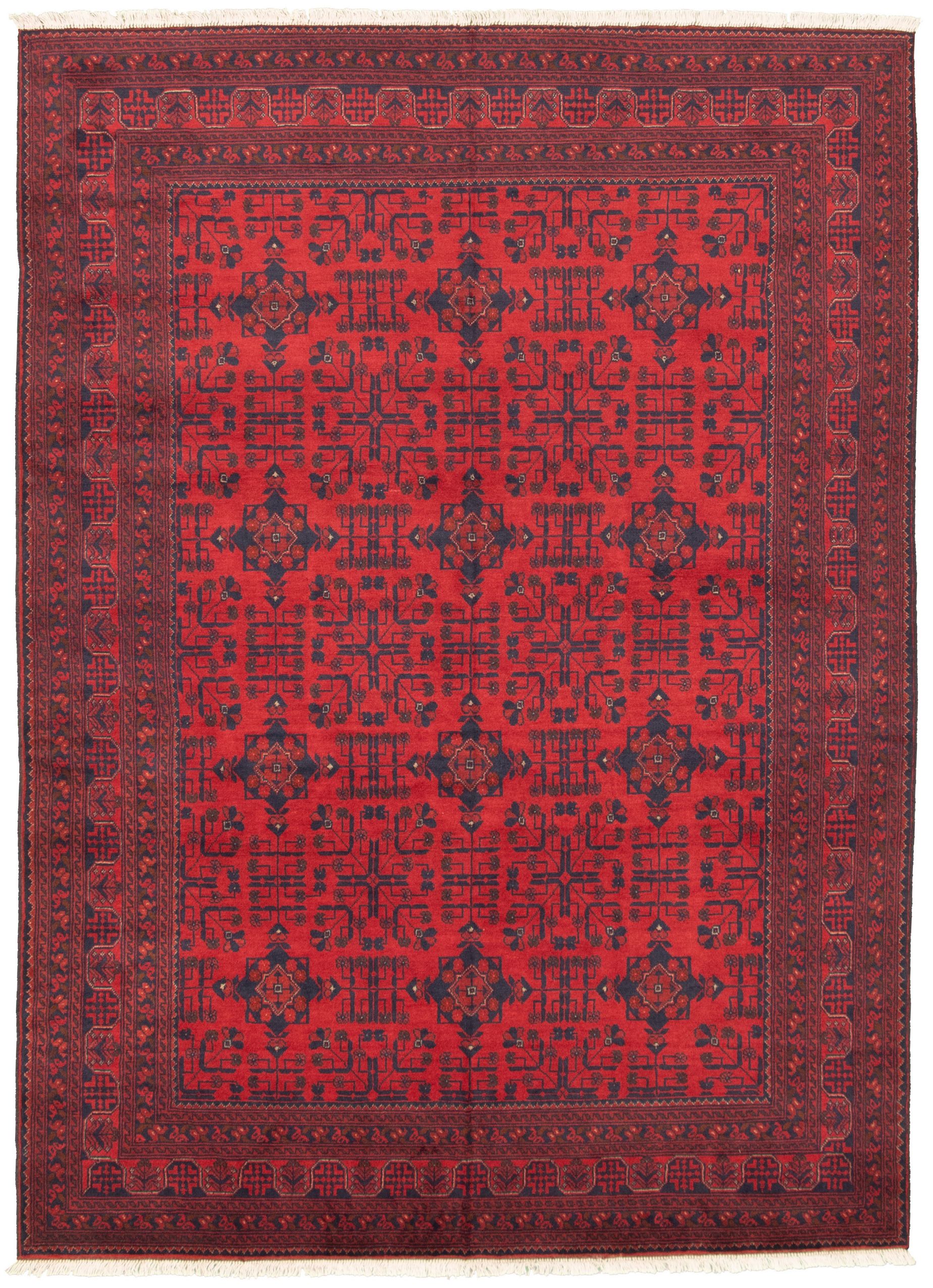 Hand-knotted Finest Khal Mohammadi Red Wool Rug 6'8" x 9'6"  Size: 6'8" x 9'6"  
