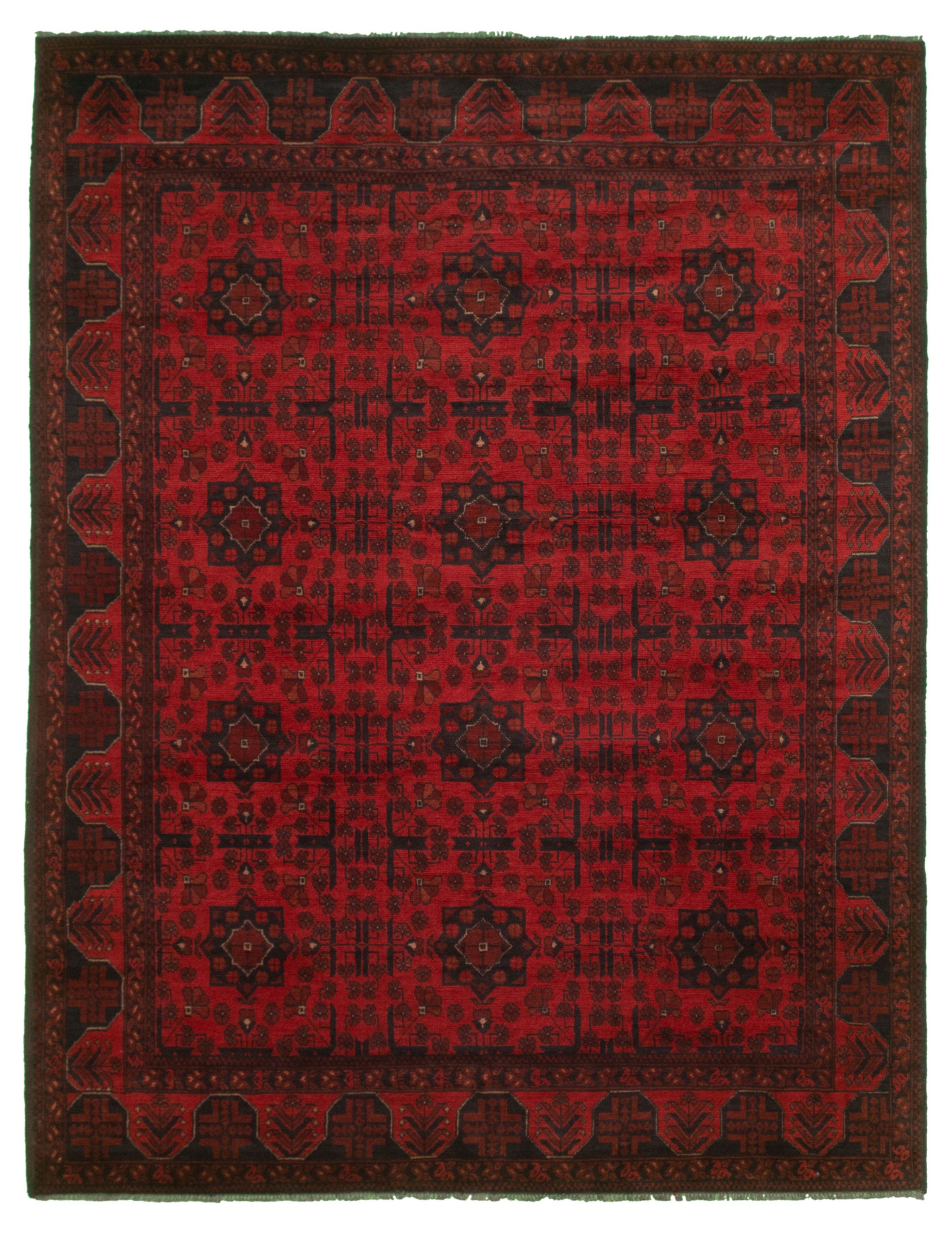 Hand-knotted Finest Khal Mohammadi Red  Rug 5'9" x 7'7" Size: 5'9" x 7'7"  