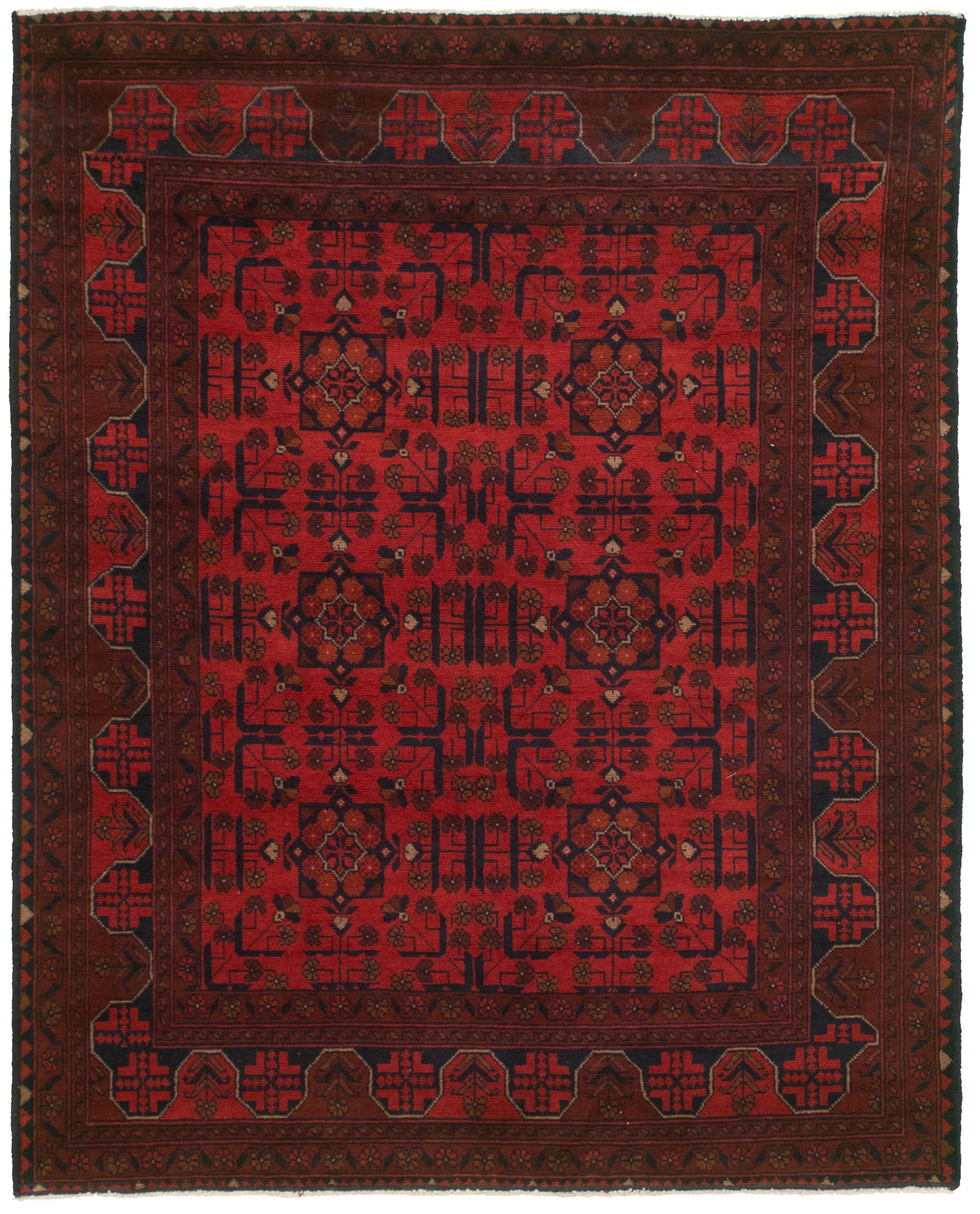 Hand-knotted Finest Khal Mohammadi Red  Rug 5'1" x 6'6" Size: 5'1" x 6'6"  