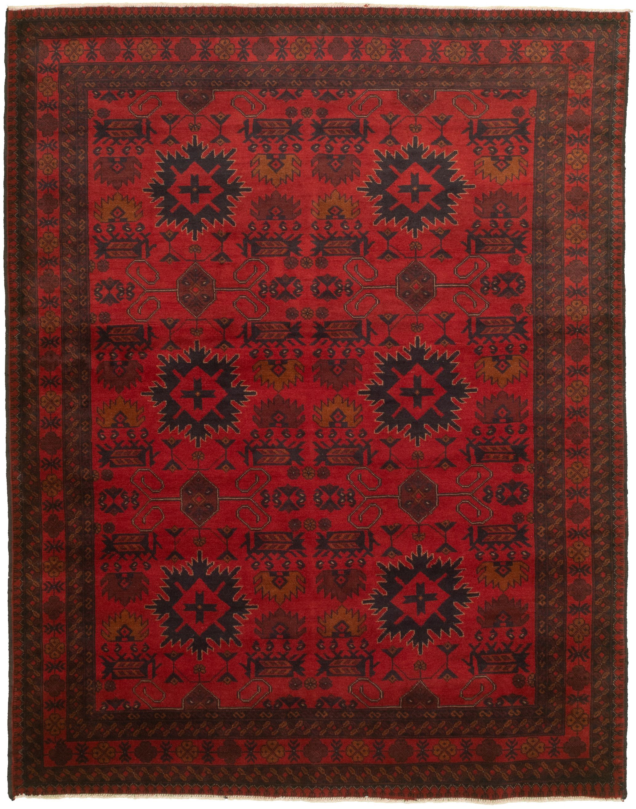 Hand-knotted Finest Khal Mohammadi Red  Rug 5'10" x 7'7" Size: 5'10" x 7'7"  