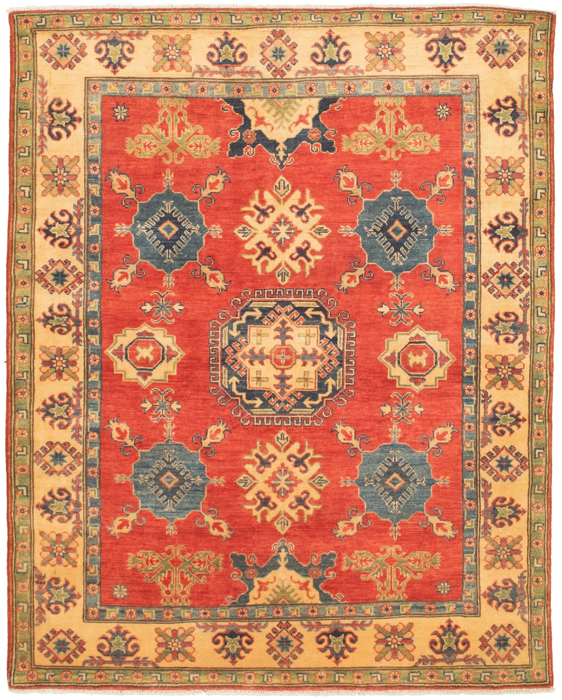 Hand-knotted Finest Gazni Red  Rug 5'0" x 6'4" Size: 5'0" x 6'4"  