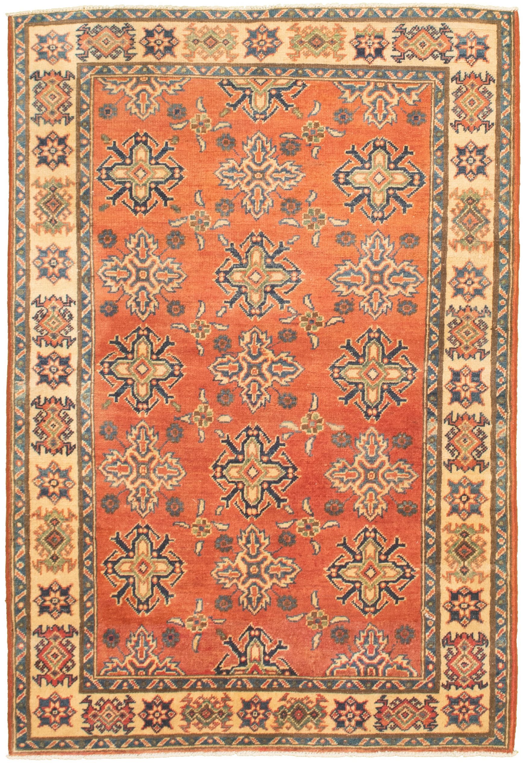 Hand-knotted Finest Gazni Copper  Rug 3'9" x 5'9" Size: 3'9" x 5'9"  