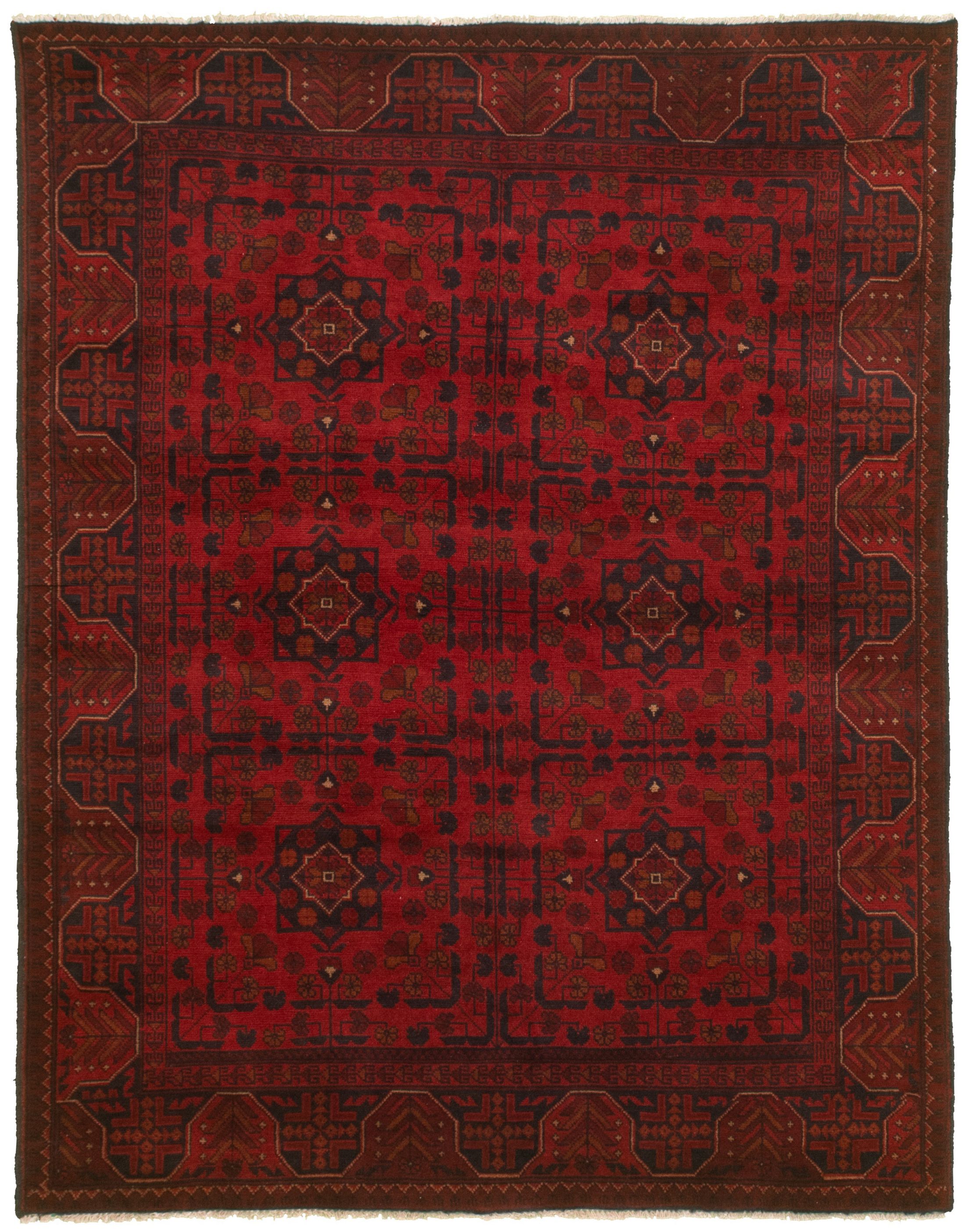 Hand-knotted Finest Khal Mohammadi Red  Rug 5'1" x 6'2" Size: 5'1" x 6'2"  