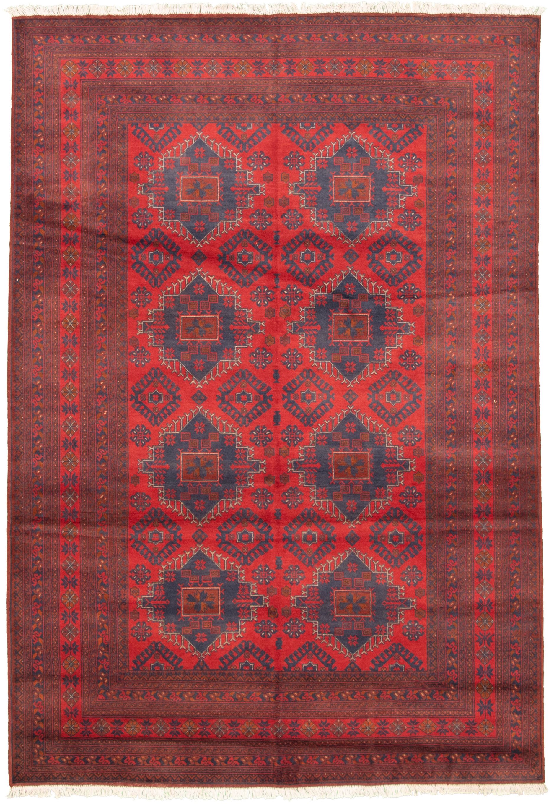 Hand-knotted Finest Khal Mohammadi Red Wool Rug 6'8" x 9'9" (14) Size: 6'8" x 9'9"  