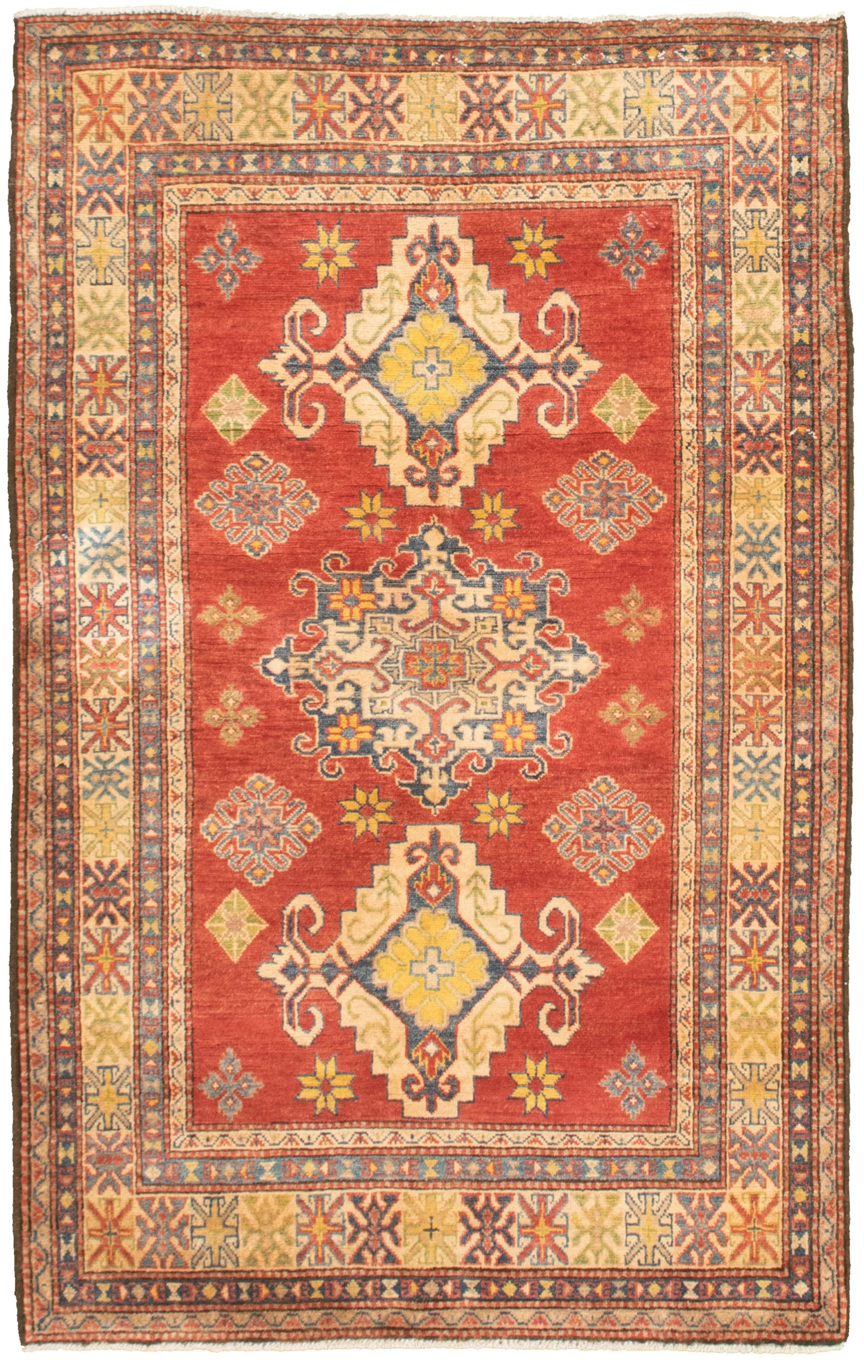 Hand-knotted Finest Gazni Red  Rug 4'0" x 6'5" Size: 4'0" x 6'5"  