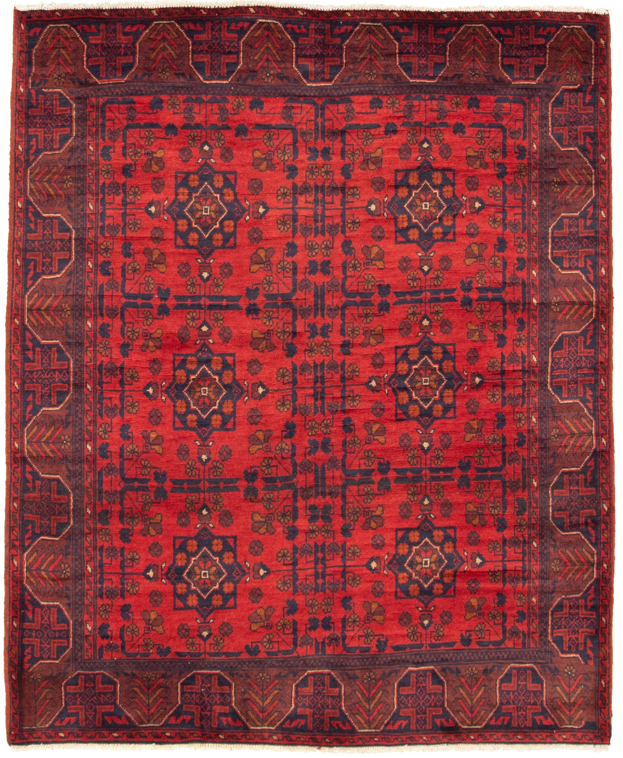 Hand-knotted Finest Khal Mohammadi Red  Rug 5'3" x 6'3" Size: 5'3" x 6'3"  